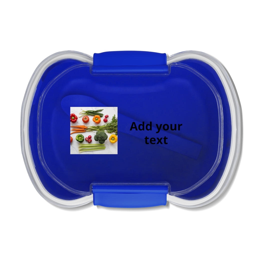 Personalized Two-Tier Bento Box Lunchbox — Stackable Meal Prep Container with Spoon