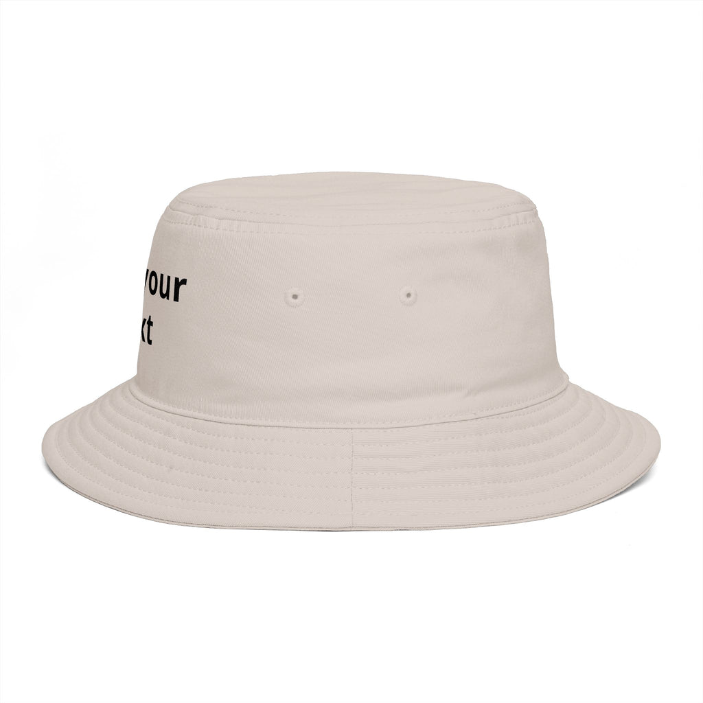 Custom Text Bucket Hat — Personalized Brown Sun Hat