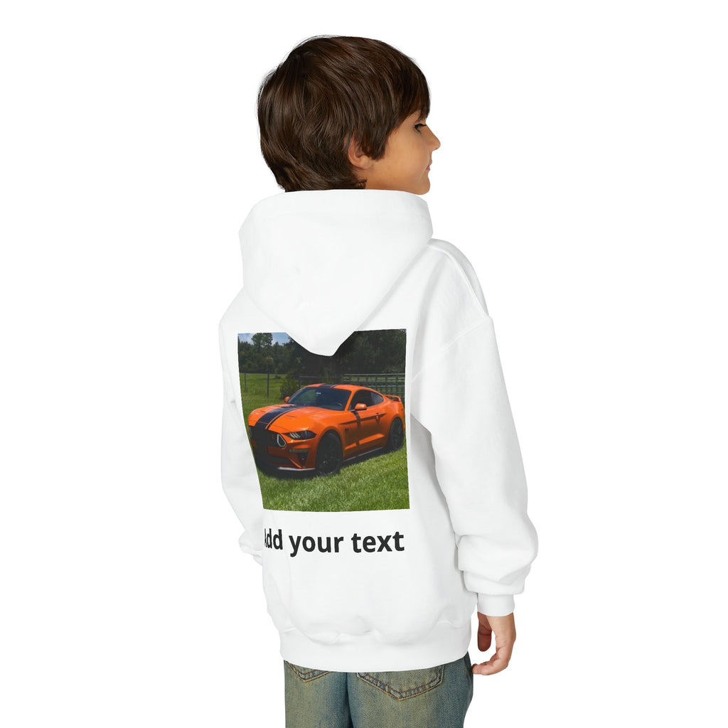 Youth Car Hoodie - "Dark Horse" Muscle Car Graphic Sweatshirt
