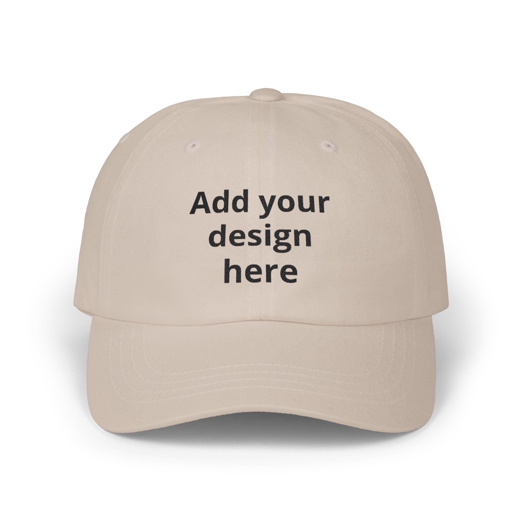 Classic Dad Cap — "Print It Your Way" Adjustable Cotton Baseball Hat