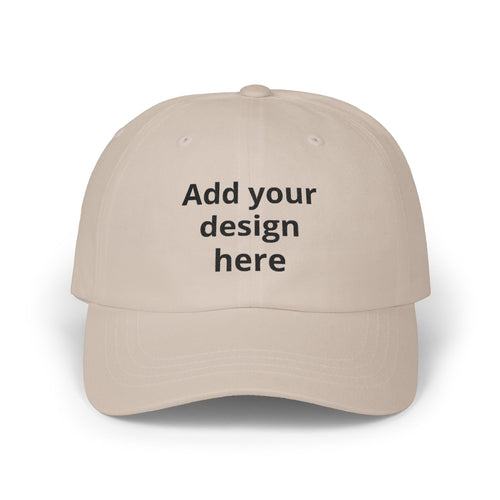 Classic Dad Cap — "Print It Your Way" Adjustable Cotton Baseball Hat