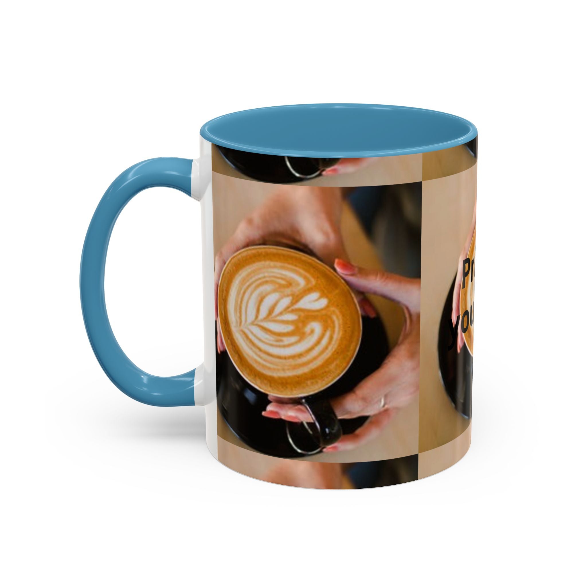 Latte Art Coffee Mug — Barista Hands Holding Latte (11/15 oz)