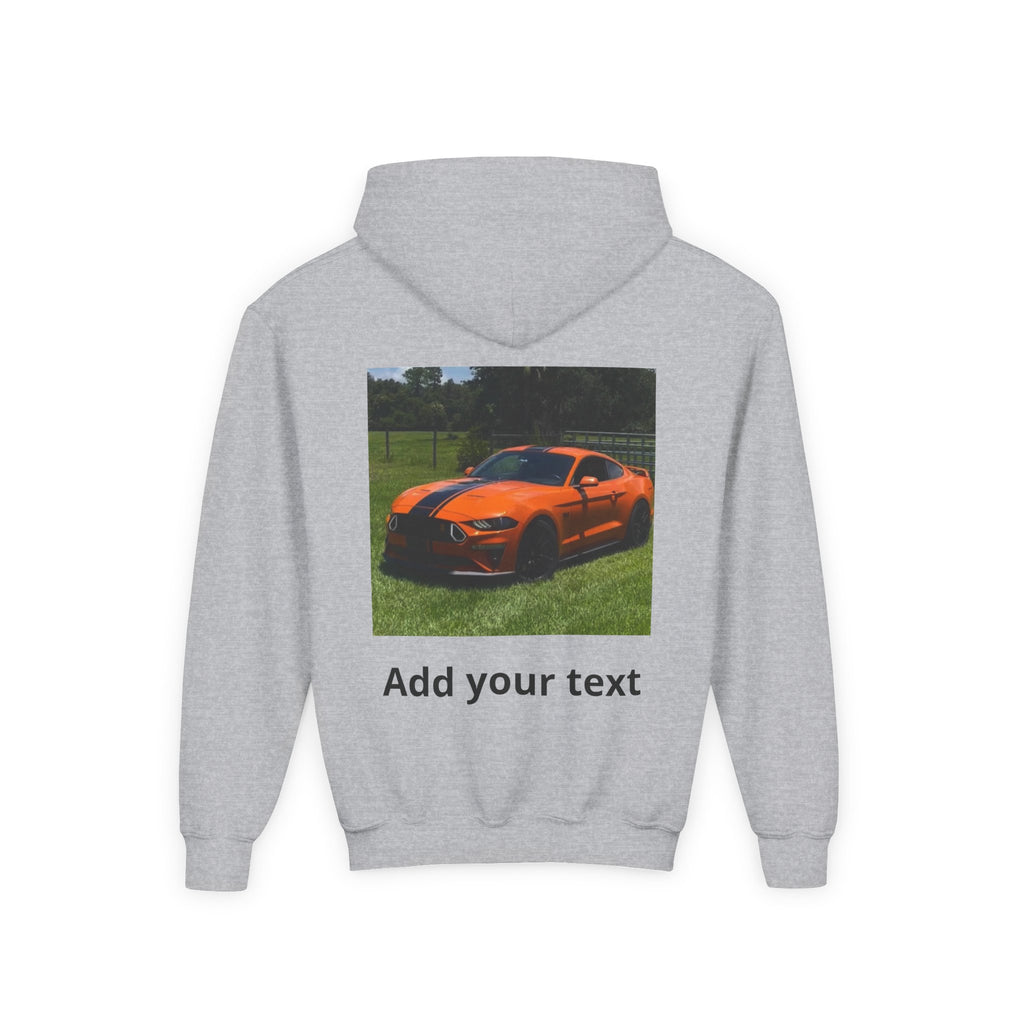 Youth Car Hoodie - "Dark Horse" Muscle Car Graphic Sweatshirt
