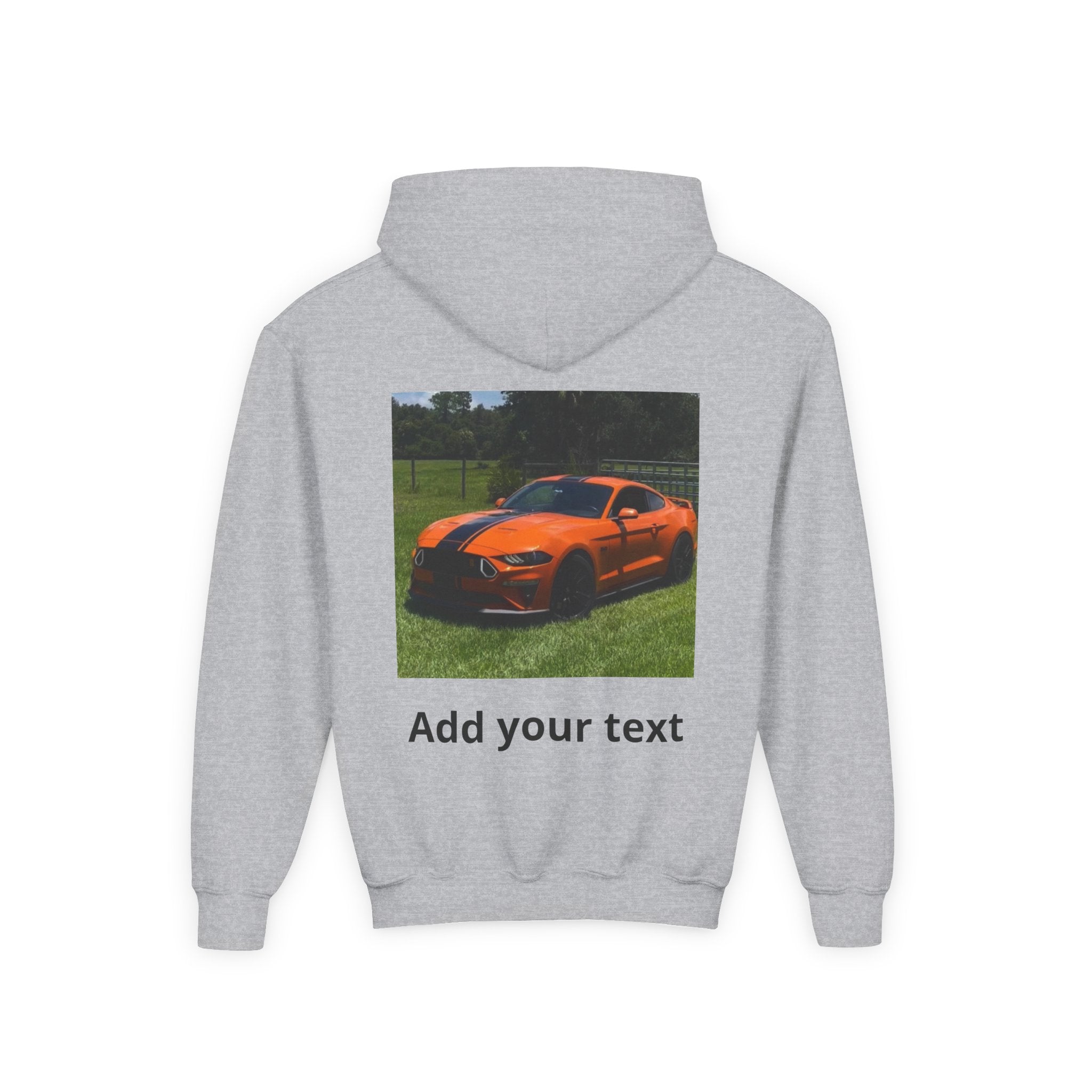 Youth Car Hoodie - "Dark Horse" Muscle Car Graphic Sweatshirt