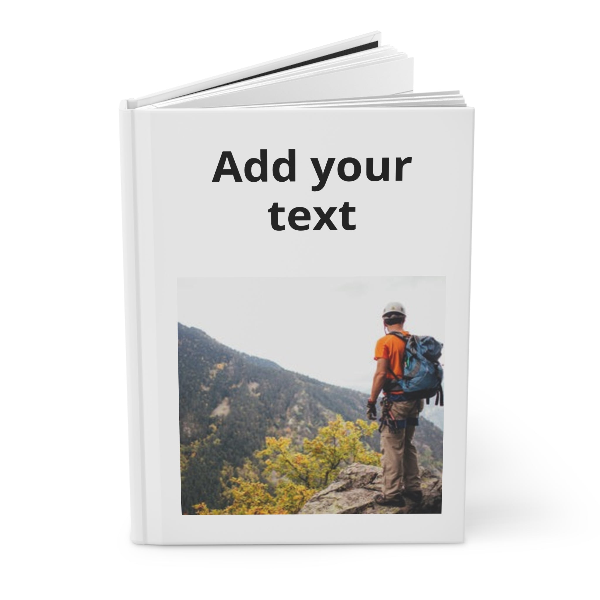 Personalized Adventure Hardcover Journal — Custom Photo & Text Travel Notebook