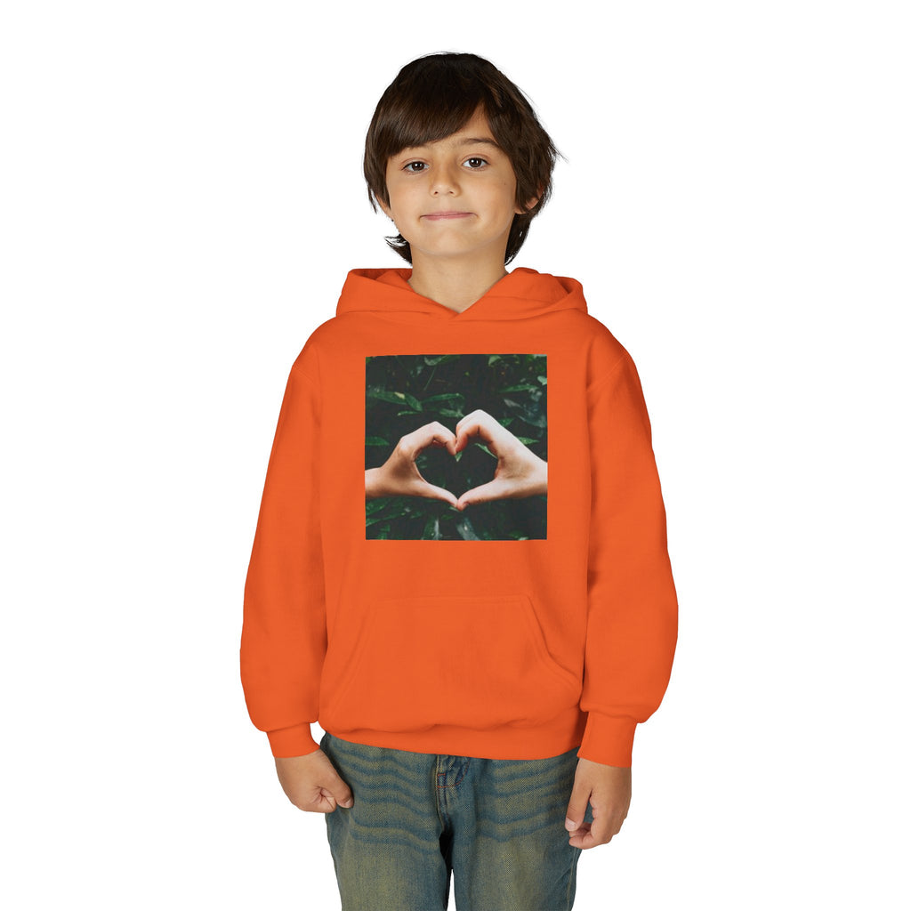 Youth Hoodie — Heart Hands Photo Graphic Hooded Sweatshirt