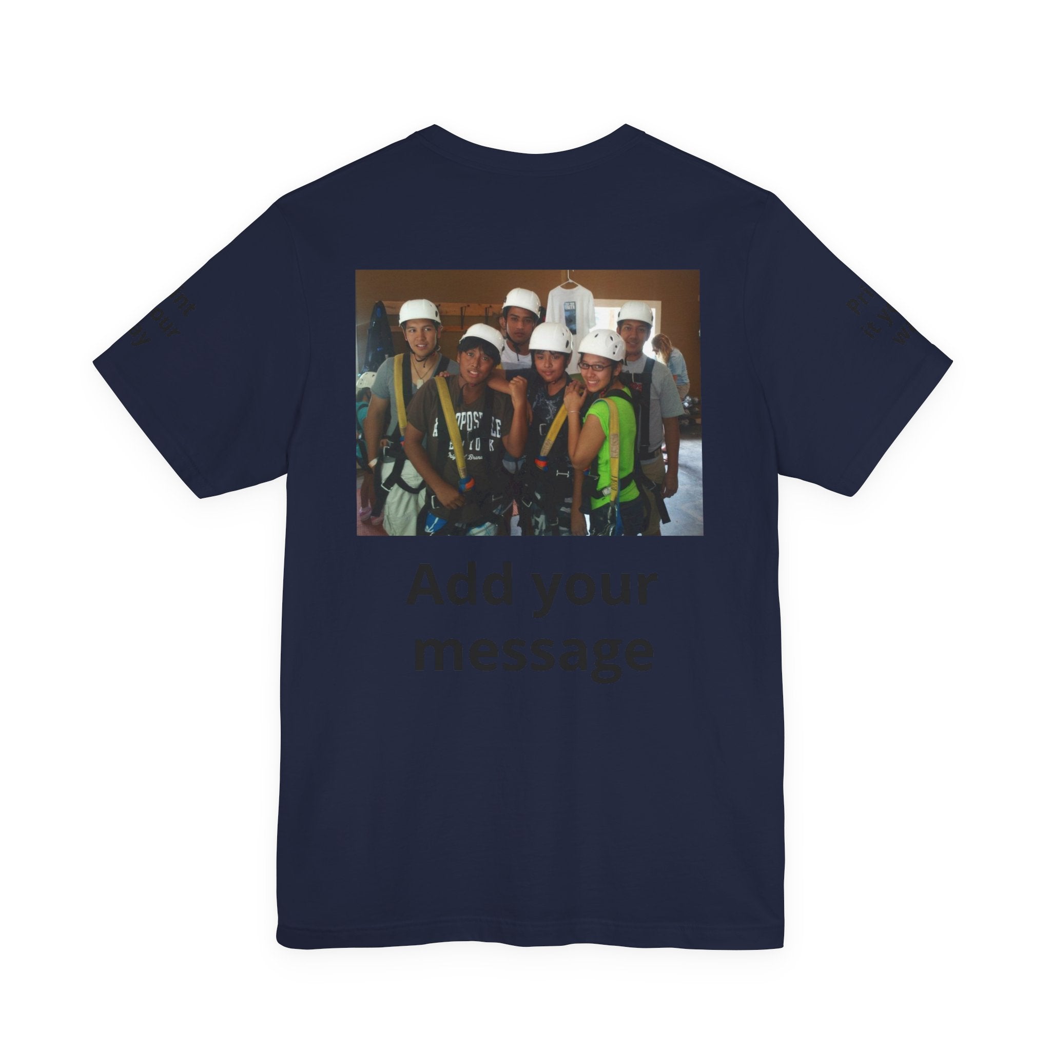Custom Photo Tee — Add Your Message Personalized Group T-Shirt