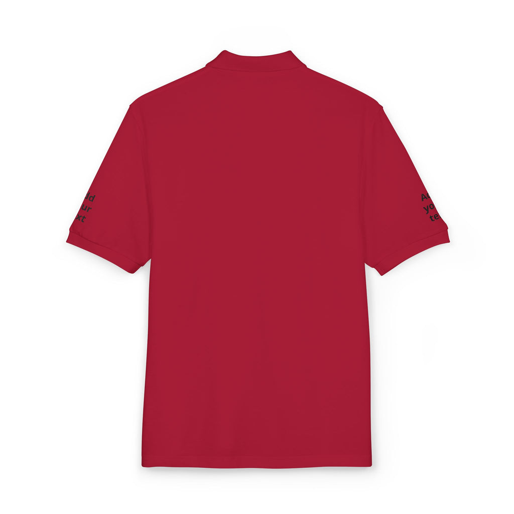 Embroidered Custom Polo Shirt — Add Your Text Personalized Work & Team Polo