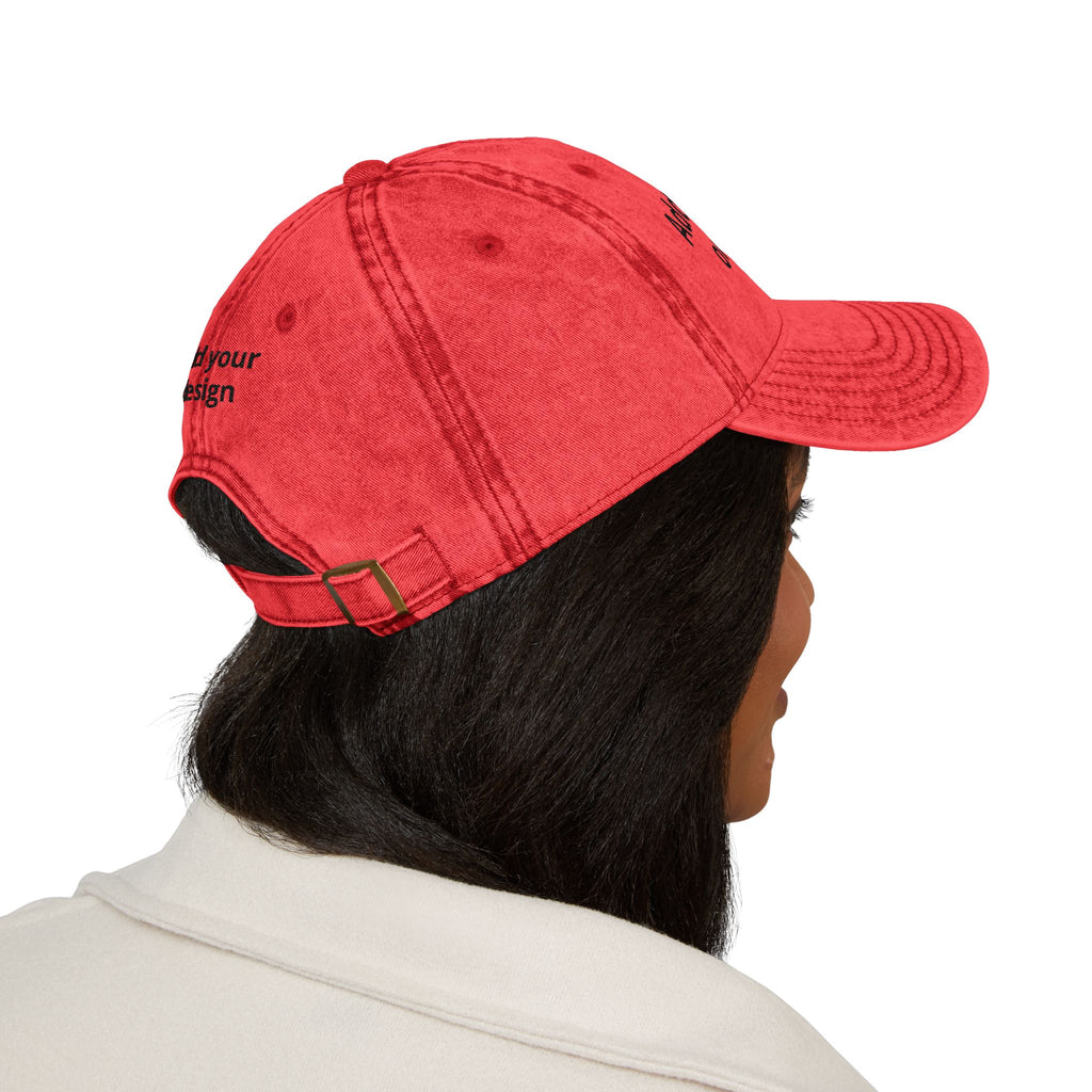 Vintage Embroidered Cap — Custom Text Dad Hat
