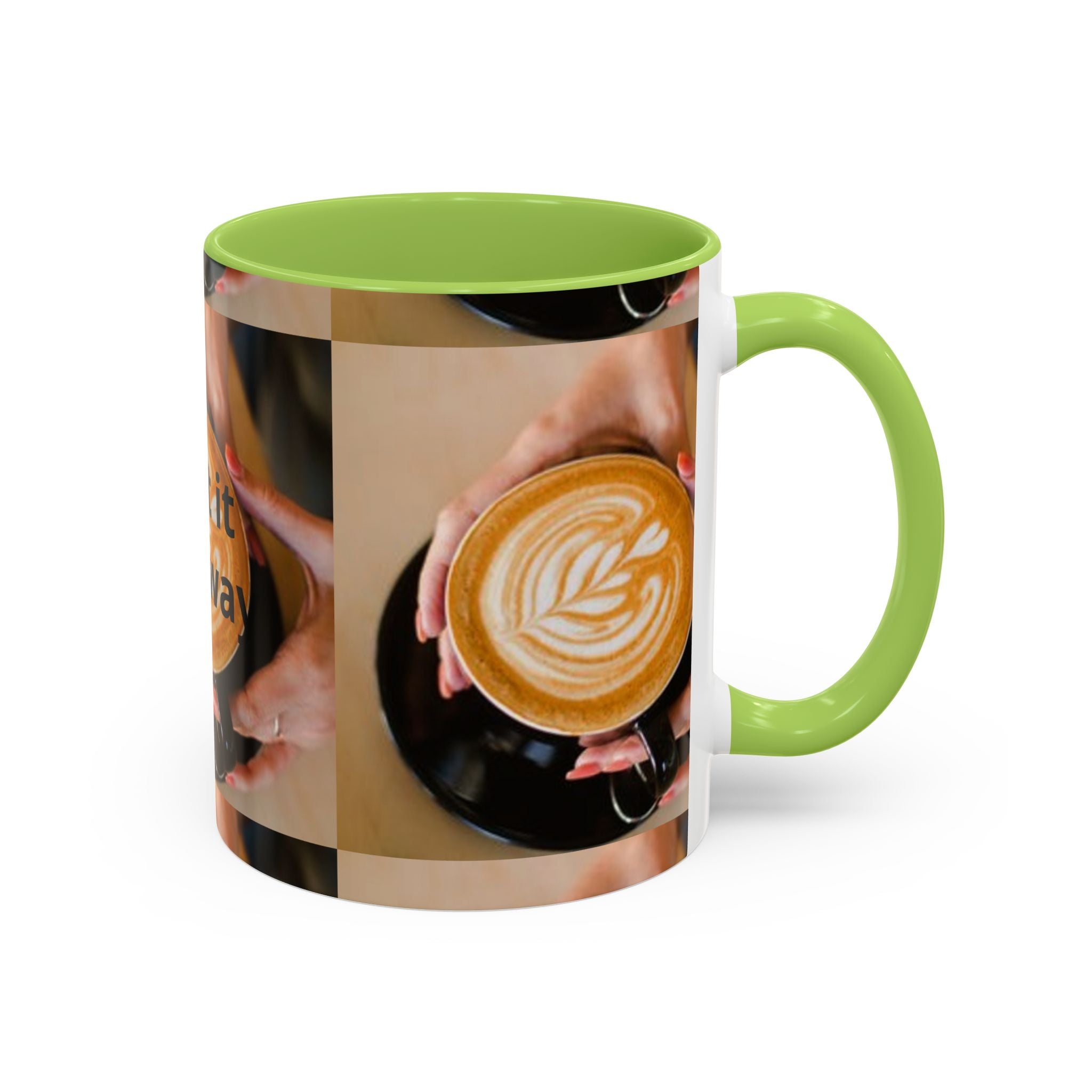 Latte Art Coffee Mug — Barista Hands Holding Latte (11/15 oz)