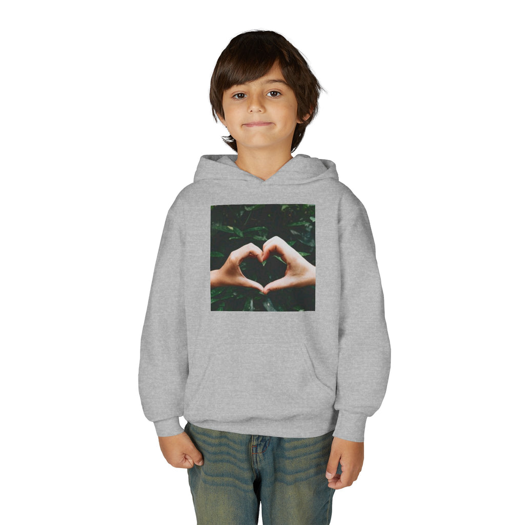 Youth Hoodie — Heart Hands Photo Graphic Hooded Sweatshirt