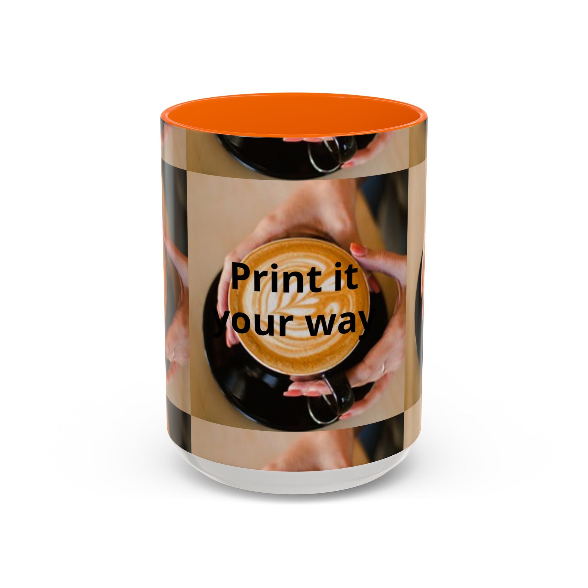 Latte Art Coffee Mug — Barista Hands Holding Latte (11/15 oz)