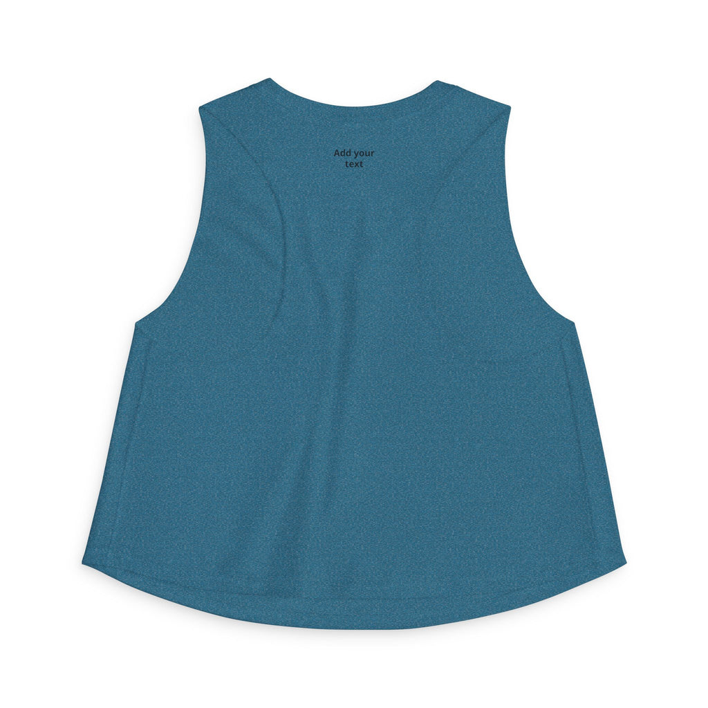 Custom Heart Arrow Crop Top — Add Your Text Personalizable Women's Tank — Valentine's Day & Fundraiser Event Gift for Her