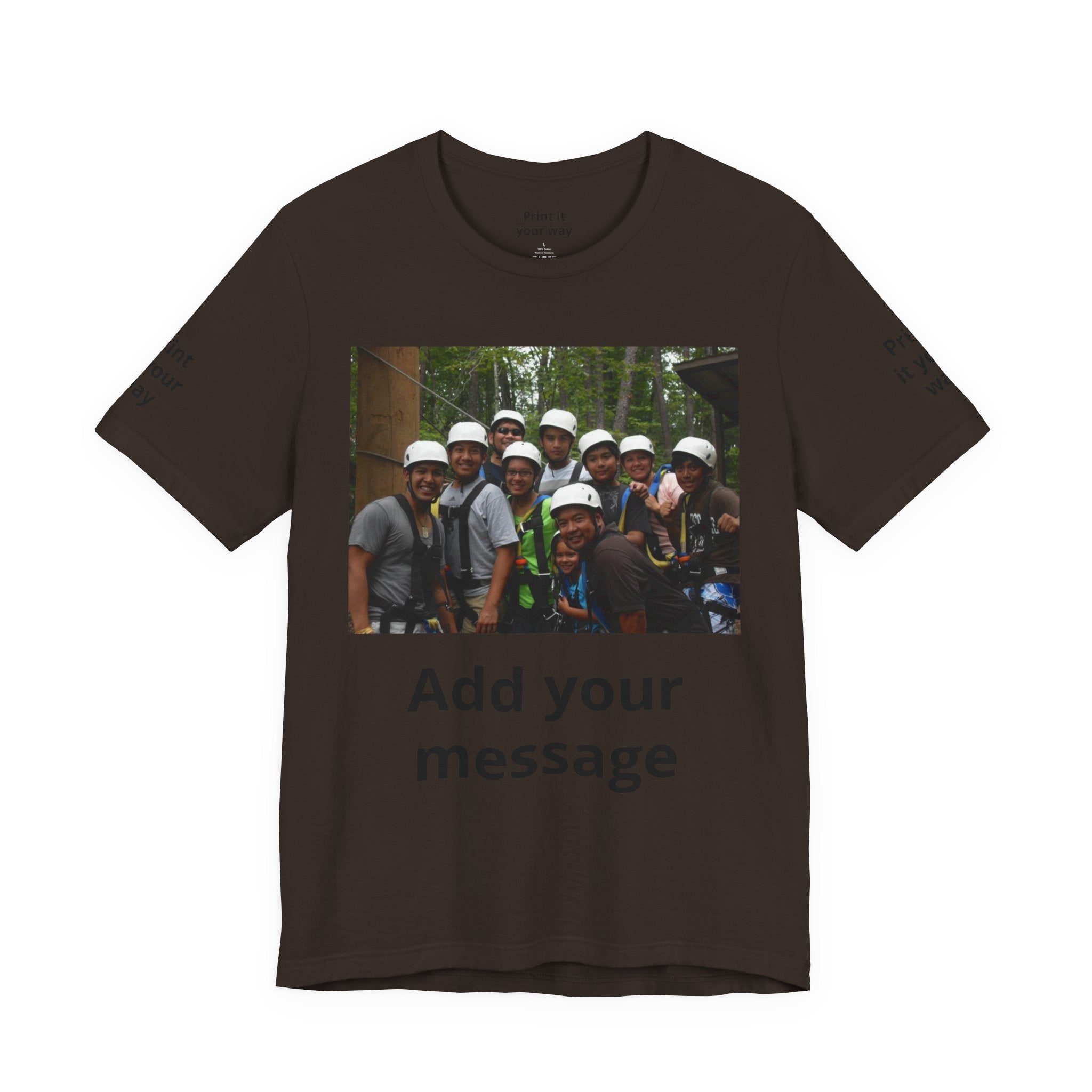 Custom Photo Tee — Add Your Message Personalized Group T-Shirt