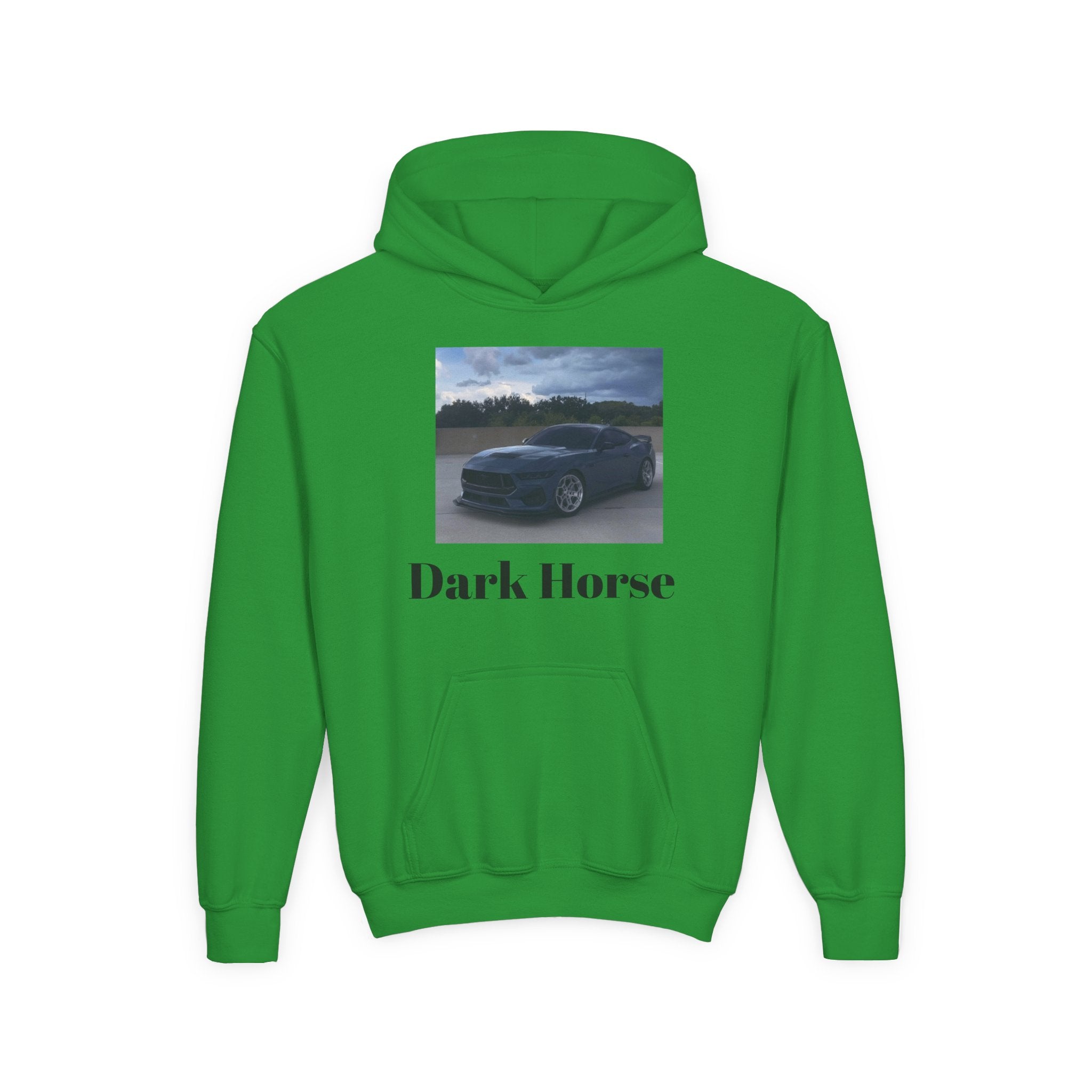 Youth Car Hoodie - "Dark Horse" Muscle Car Graphic Sweatshirt