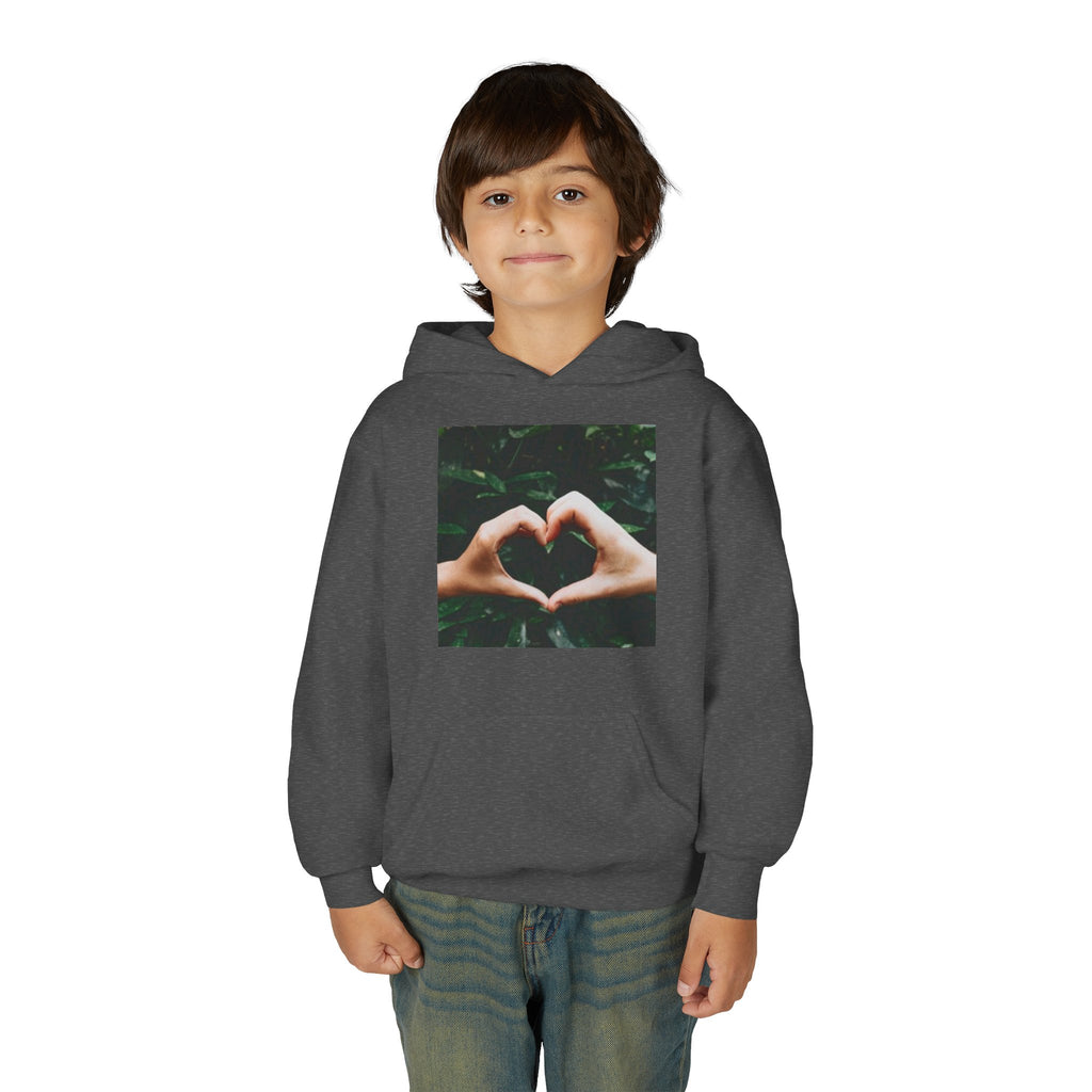 Youth Hoodie — Heart Hands Photo Graphic Hooded Sweatshirt