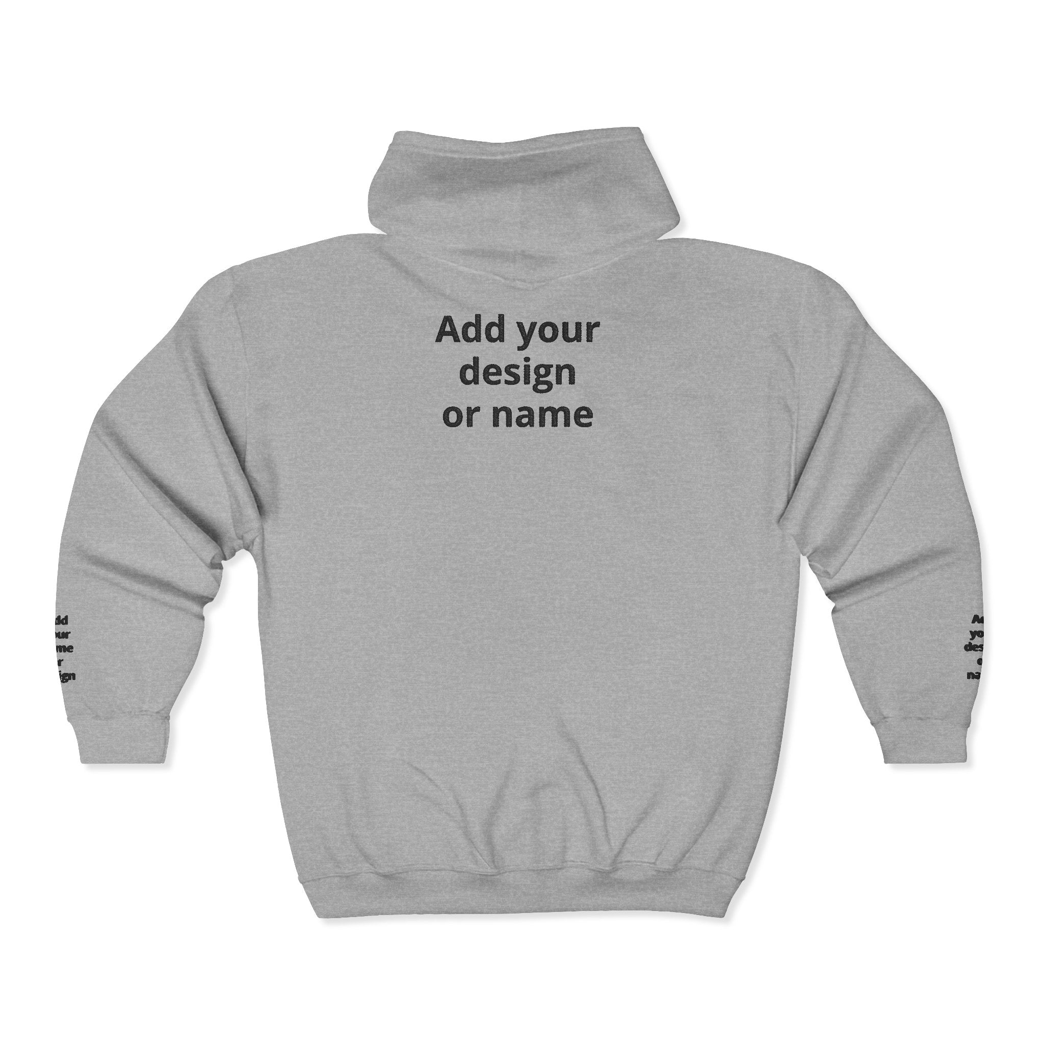 Zip Hoodie — Customizable Full-Zip Hooded Sweatshirt