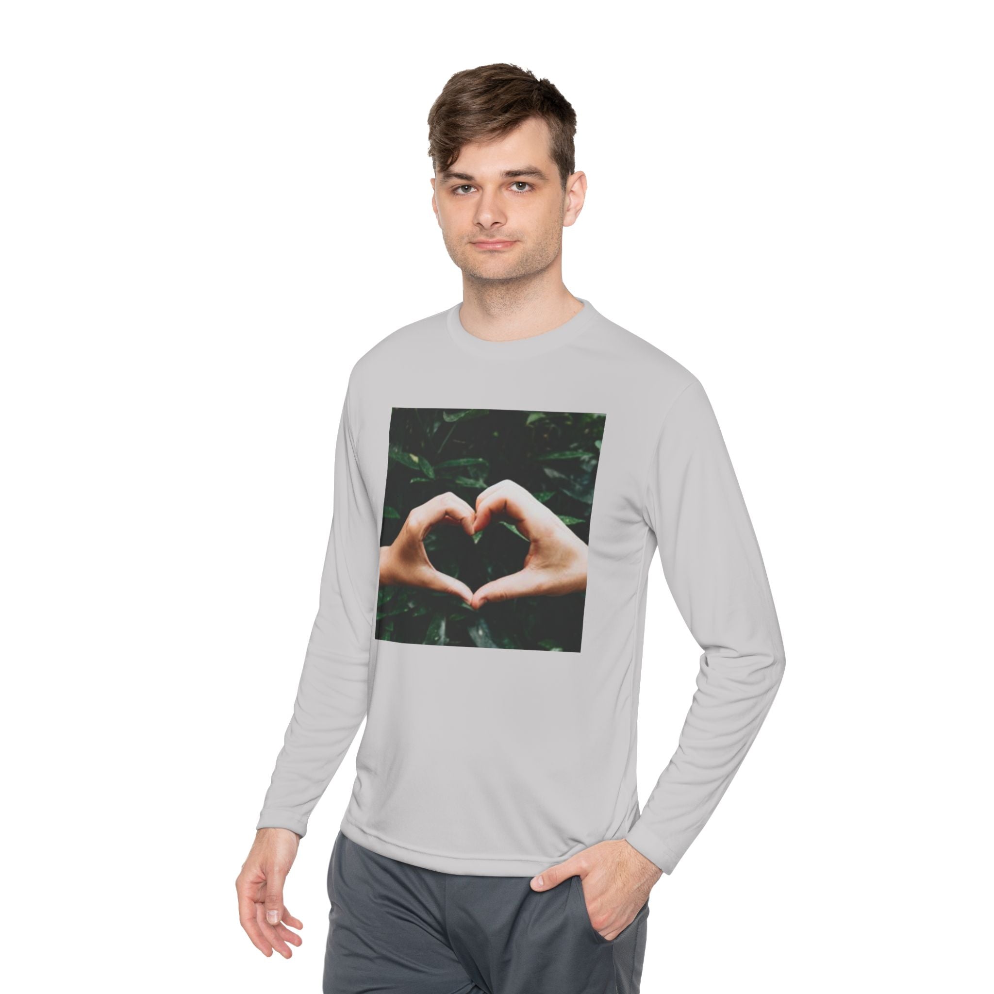 Long Sleeve Tee — Heart Hands Photo Print