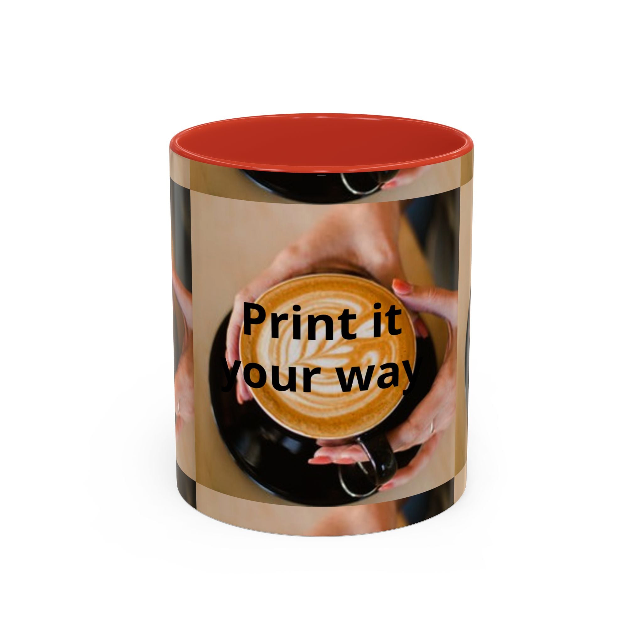 Latte Art Coffee Mug — Barista Hands Holding Latte (11/15 oz)