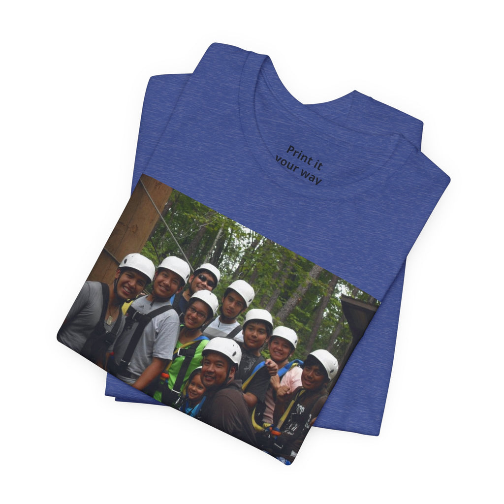 Custom Photo Tee — Add Your Message Personalized Group T-Shirt