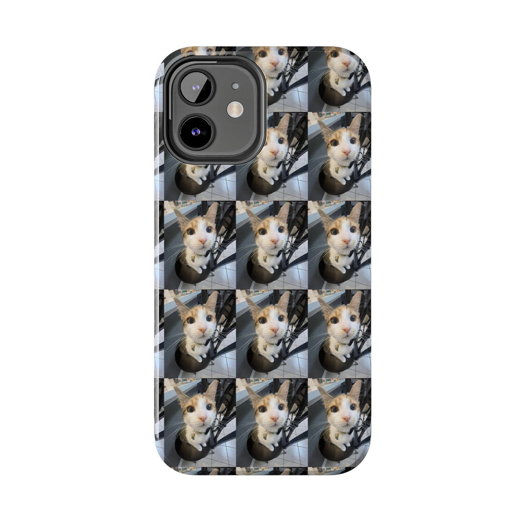 Custom Photo Cat Tough Phone Case — Personalized Grid Collage Protection