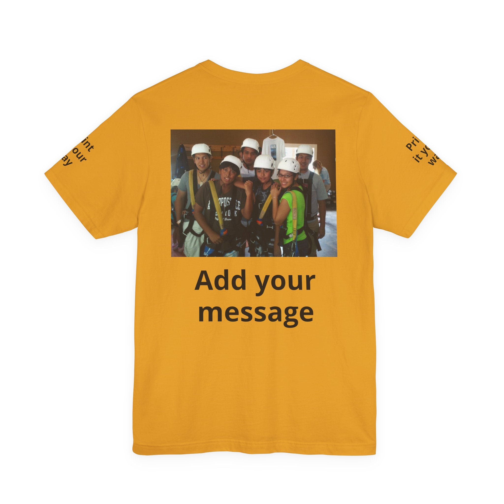 Custom Photo Tee — Add Your Message Personalized Group T-Shirt