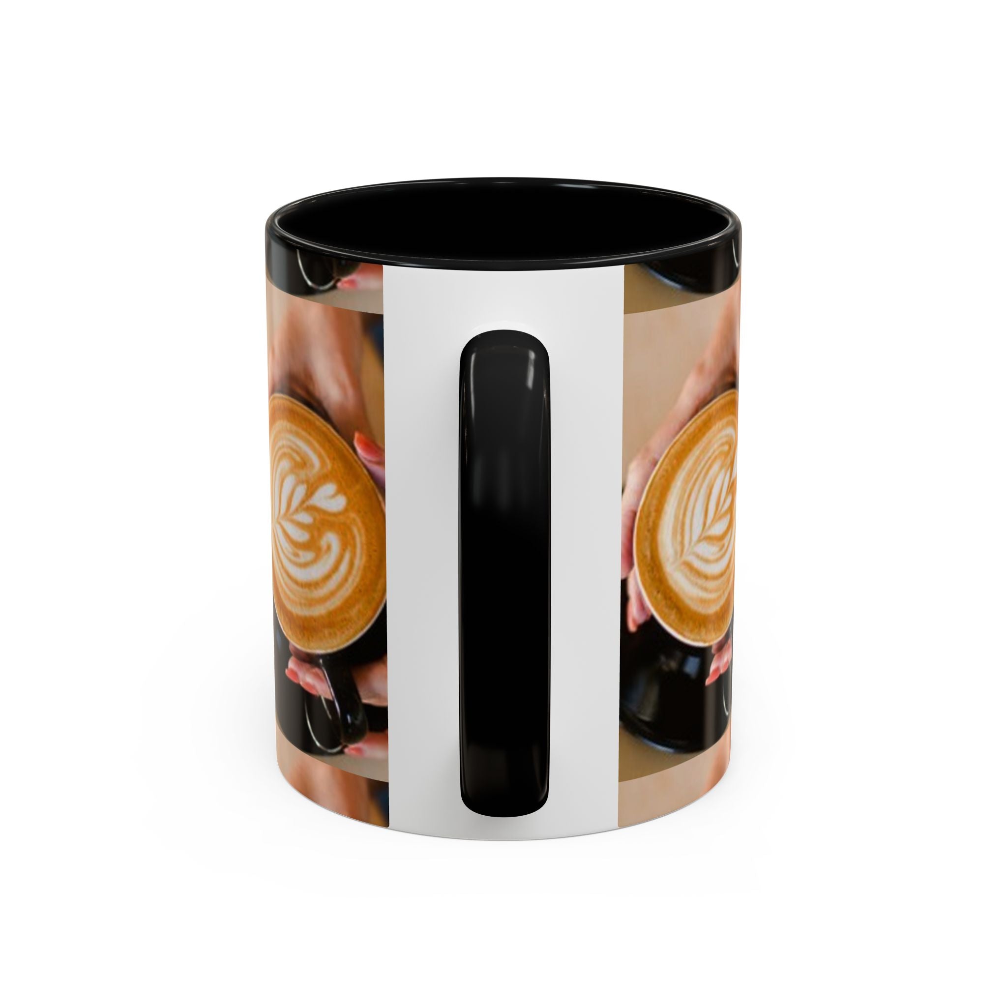 Latte Art Coffee Mug — Barista Hands Holding Latte (11/15 oz)
