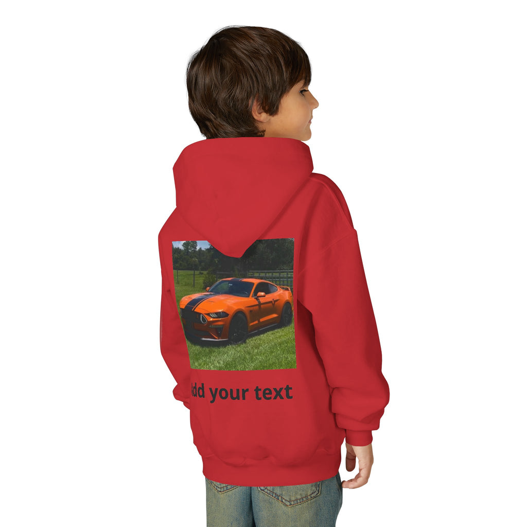 Youth Car Hoodie - "Dark Horse" Muscle Car Graphic Sweatshirt