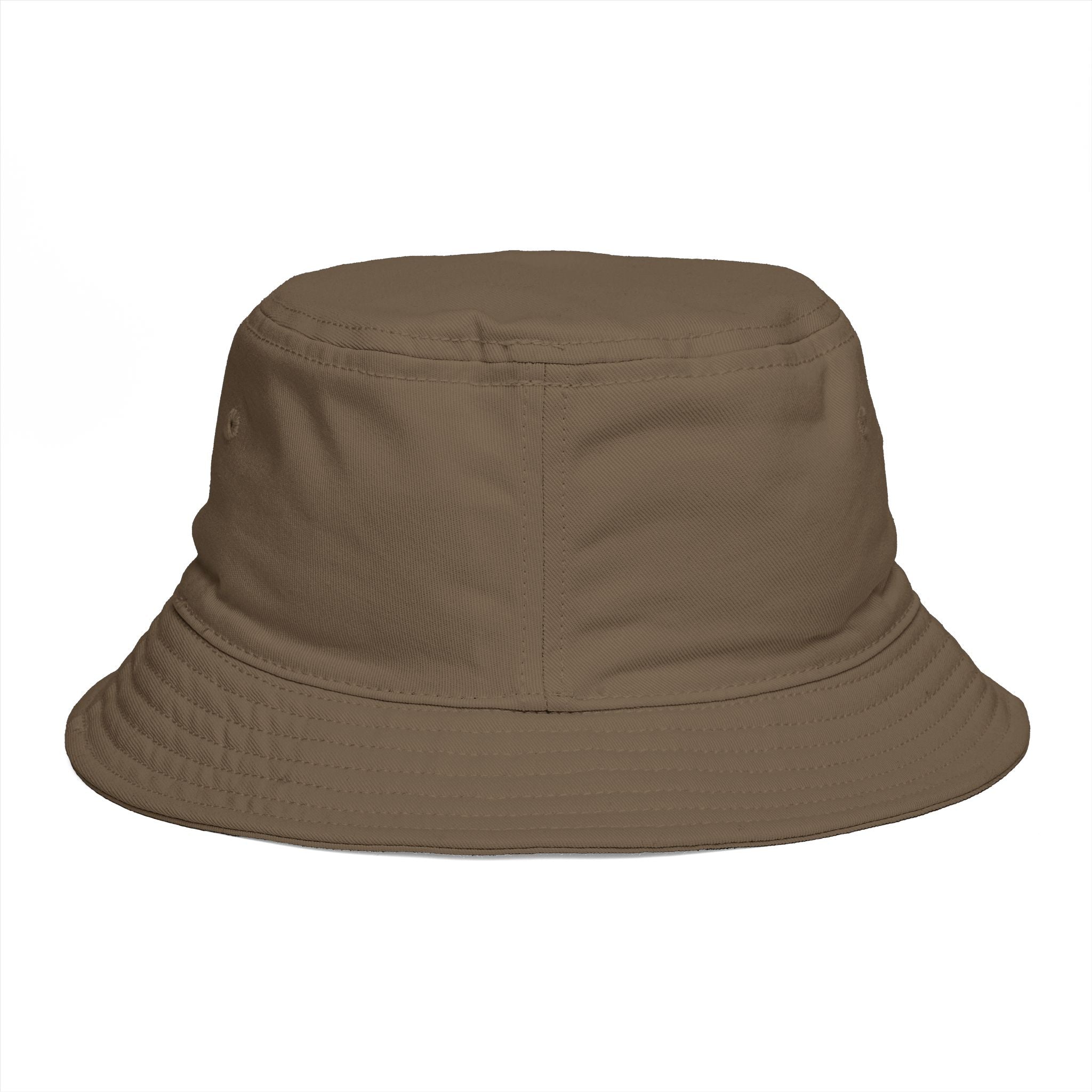 Custom Text Bucket Hat — Personalized Brown Sun Hat