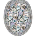 Money Pattern Toilet Bath Mat 3-Piece Set — Novelty Cash Print Bathroom Rug & Lid Cover