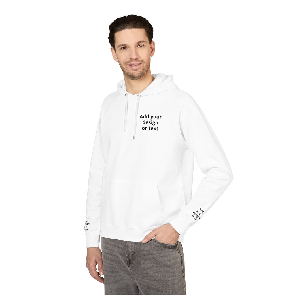 Eco Raglan Hoodie — Custom Embroidered Chest & Sleeve Design