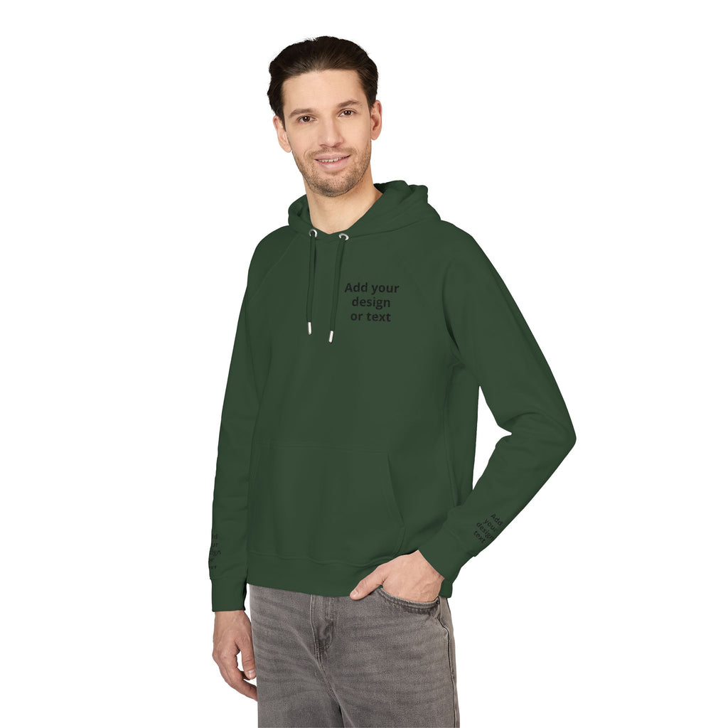 Eco Raglan Hoodie — Custom Embroidered Chest & Sleeve Design