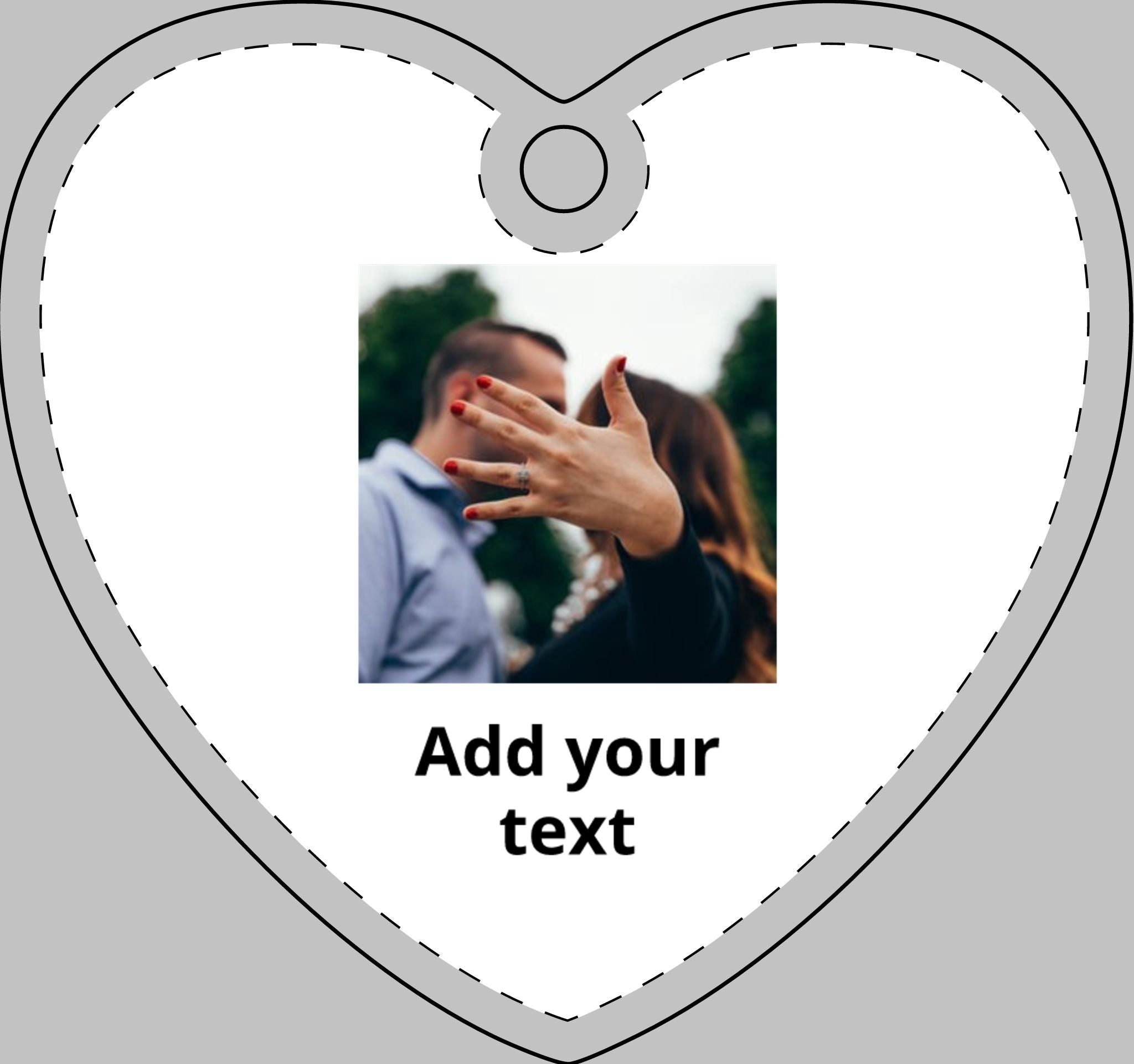 Personalized Engraved Crystal Ornament — Custom Photo & Text Heart Keepsake