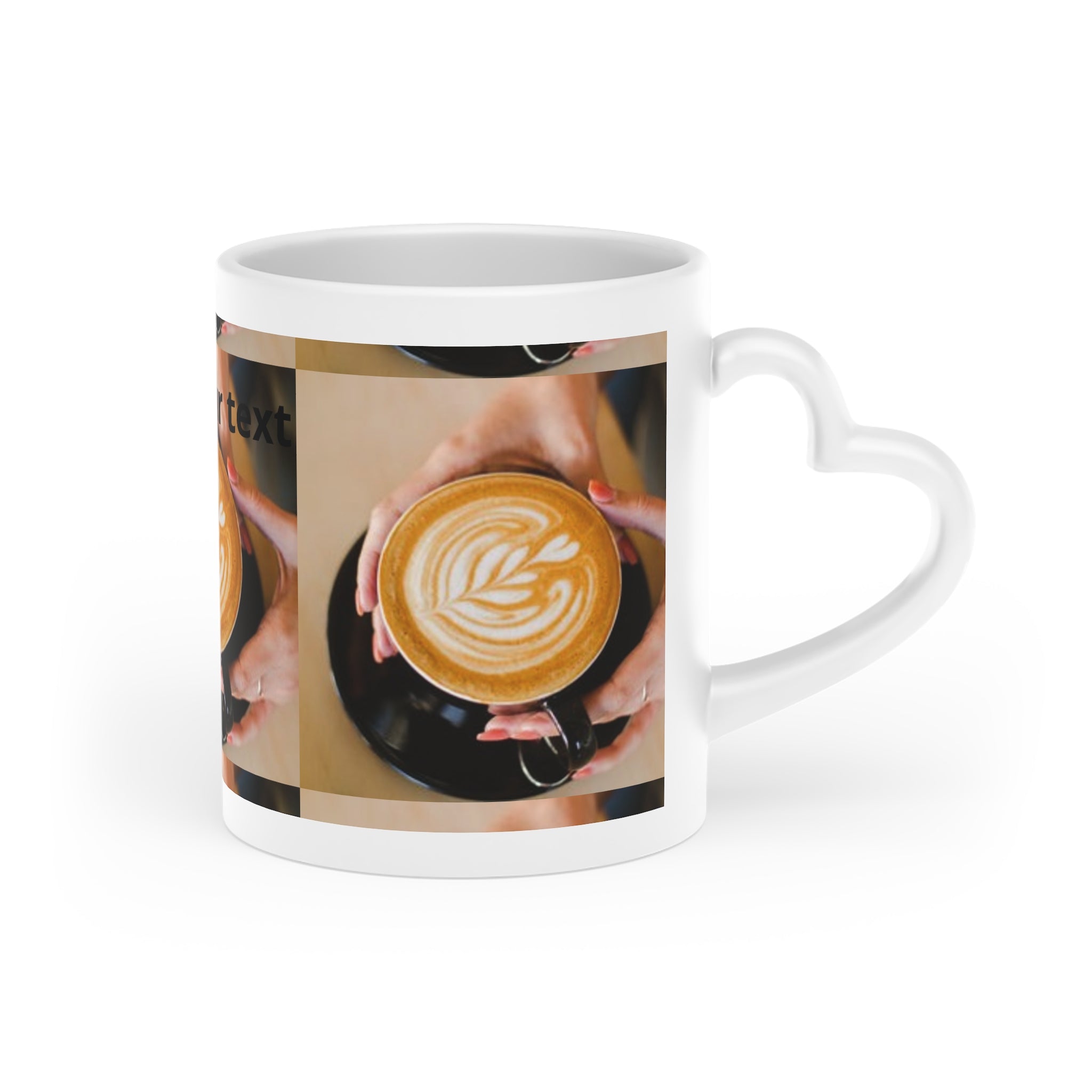 Latte Love Coffee Mug — Heart Latte Art Ceramic Mug for Coffee Lovers, Gift for Valentine’s & Baristas