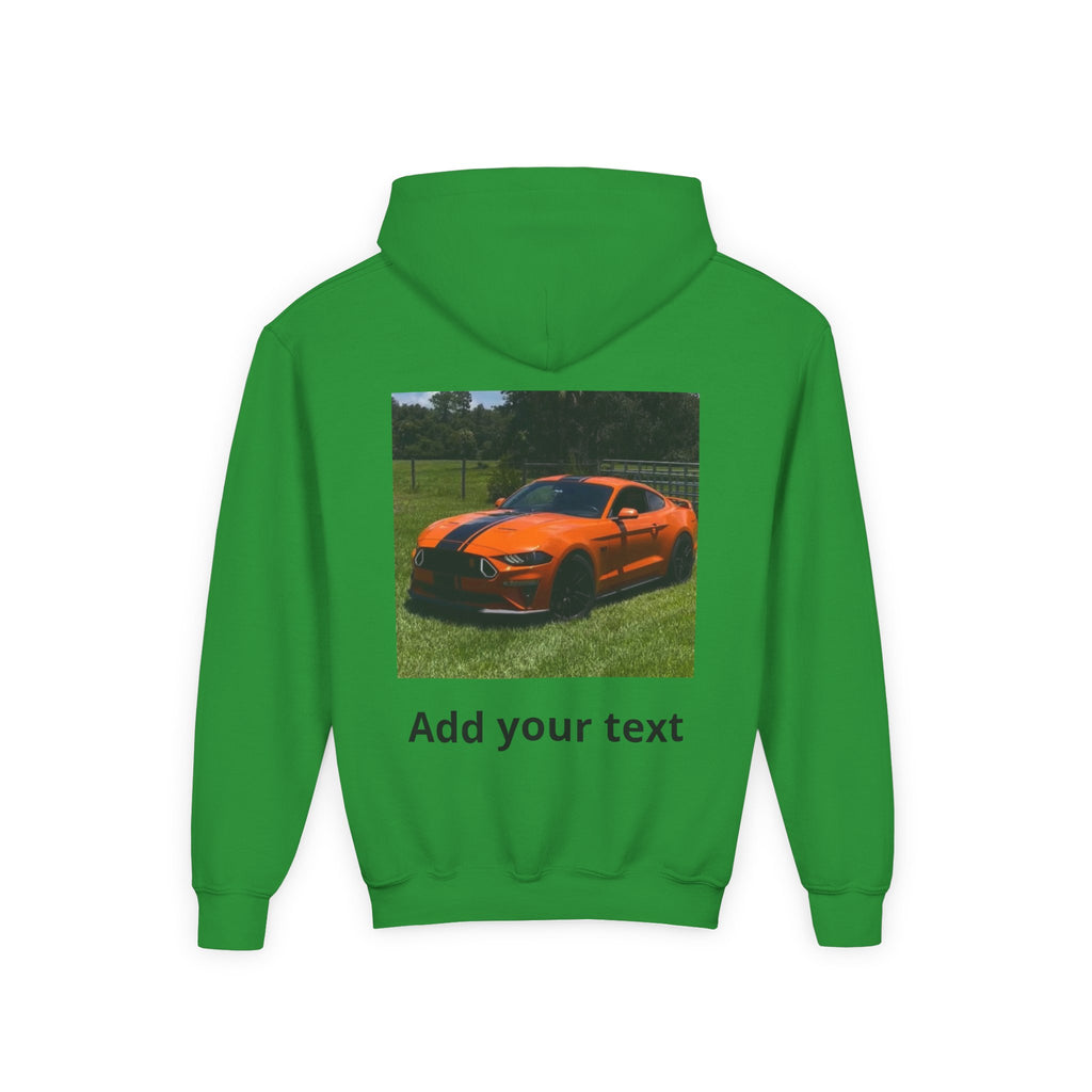 Youth Car Hoodie - "Dark Horse" Muscle Car Graphic Sweatshirt