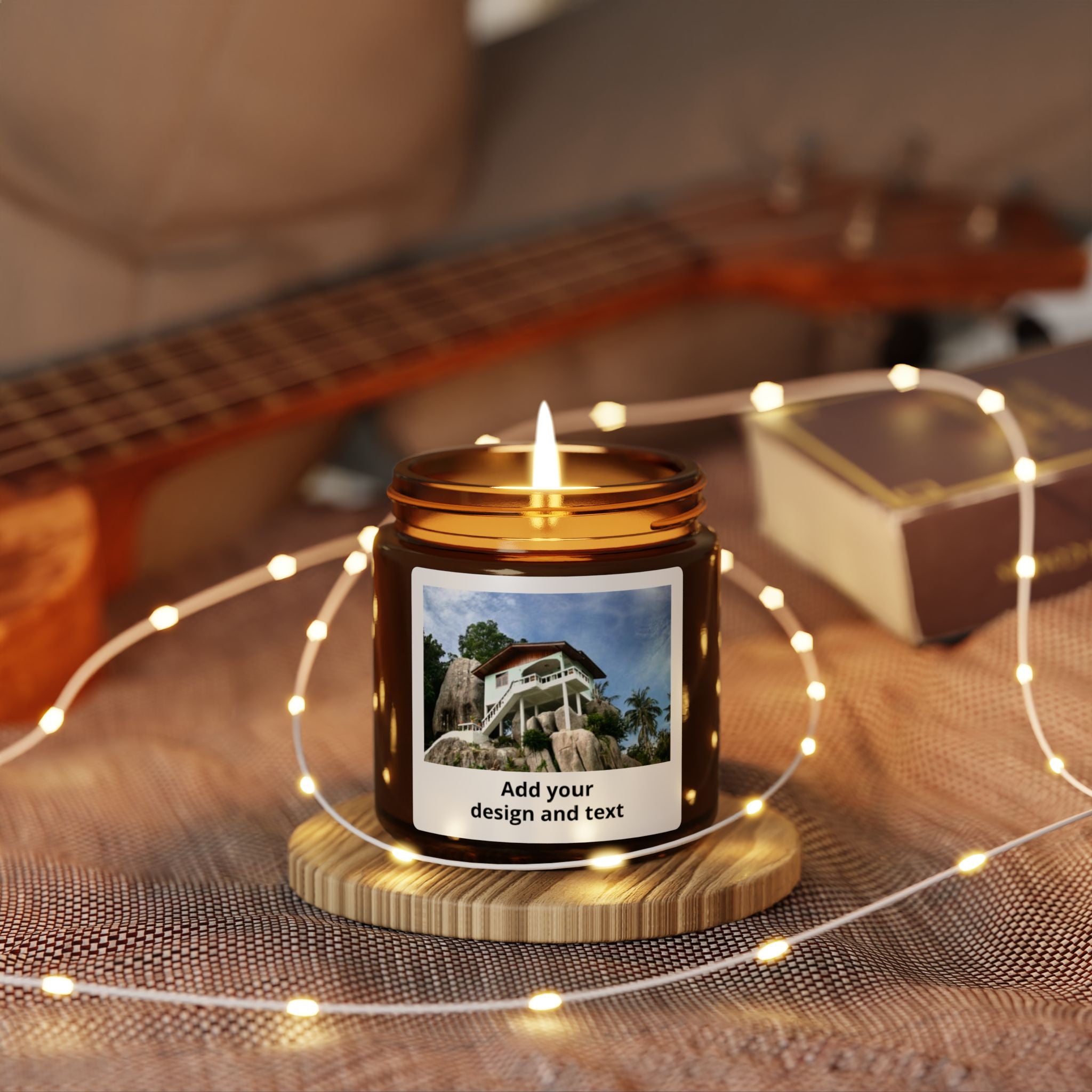 Amber Jar Soy Candle — Customizable Scented Candle (Multi-Size)