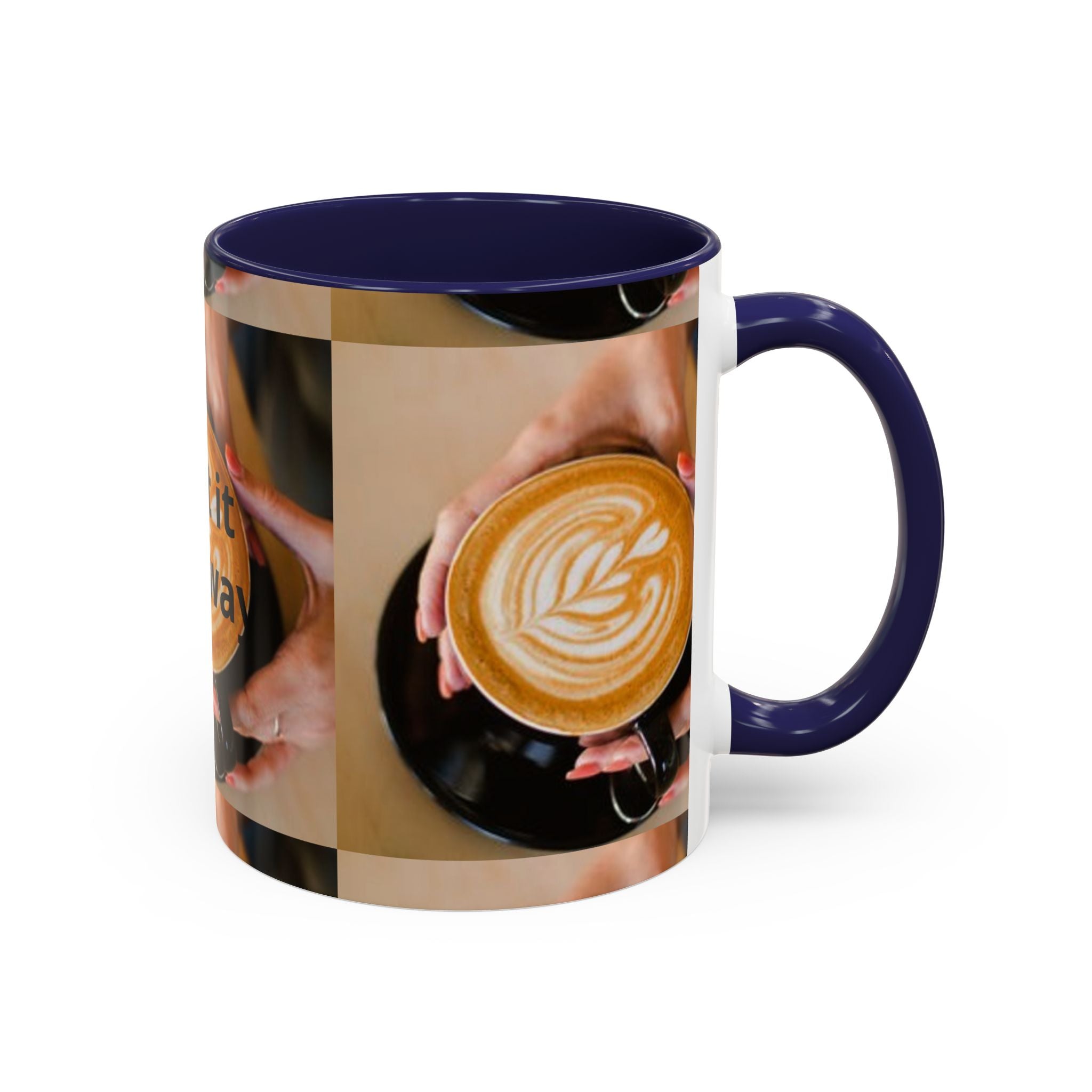 Latte Art Coffee Mug — Barista Hands Holding Latte (11/15 oz)