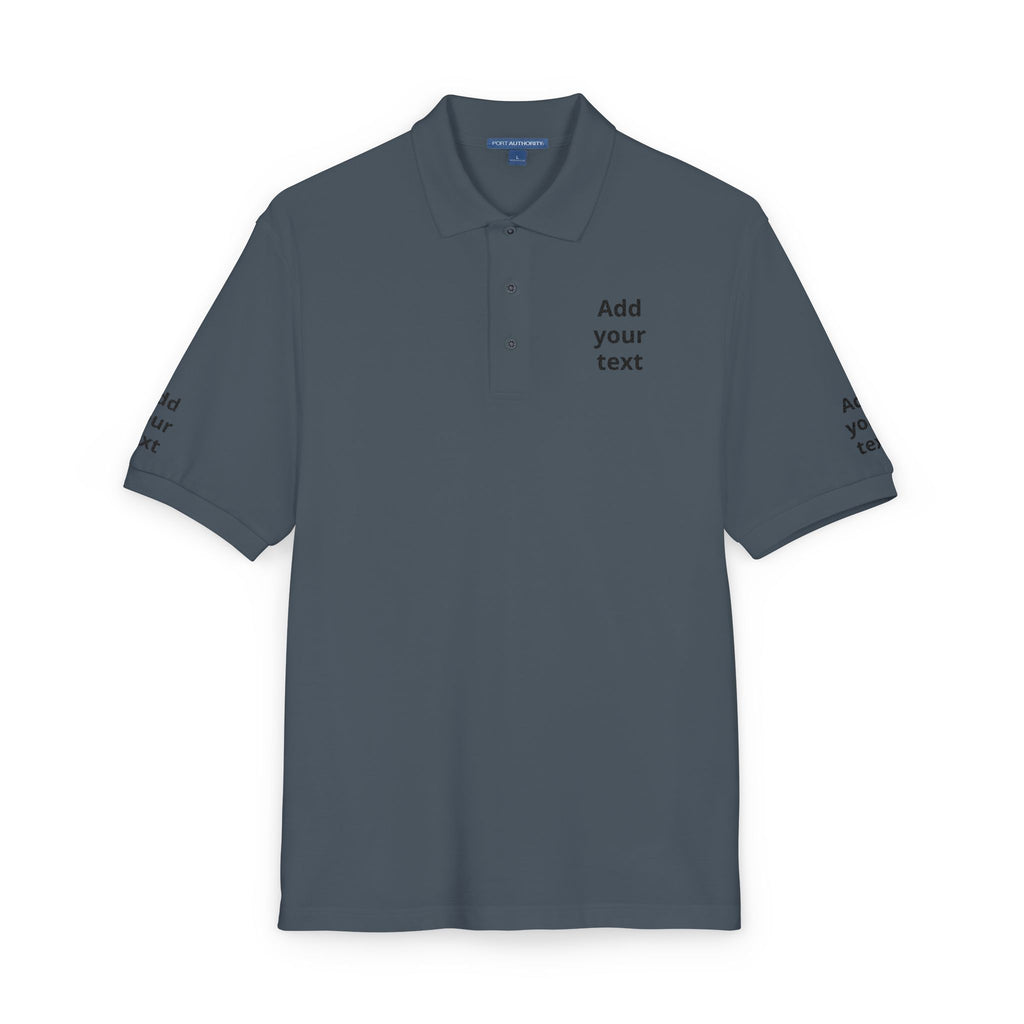 Embroidered Custom Polo Shirt — Add Your Text Personalized Work & Team Polo