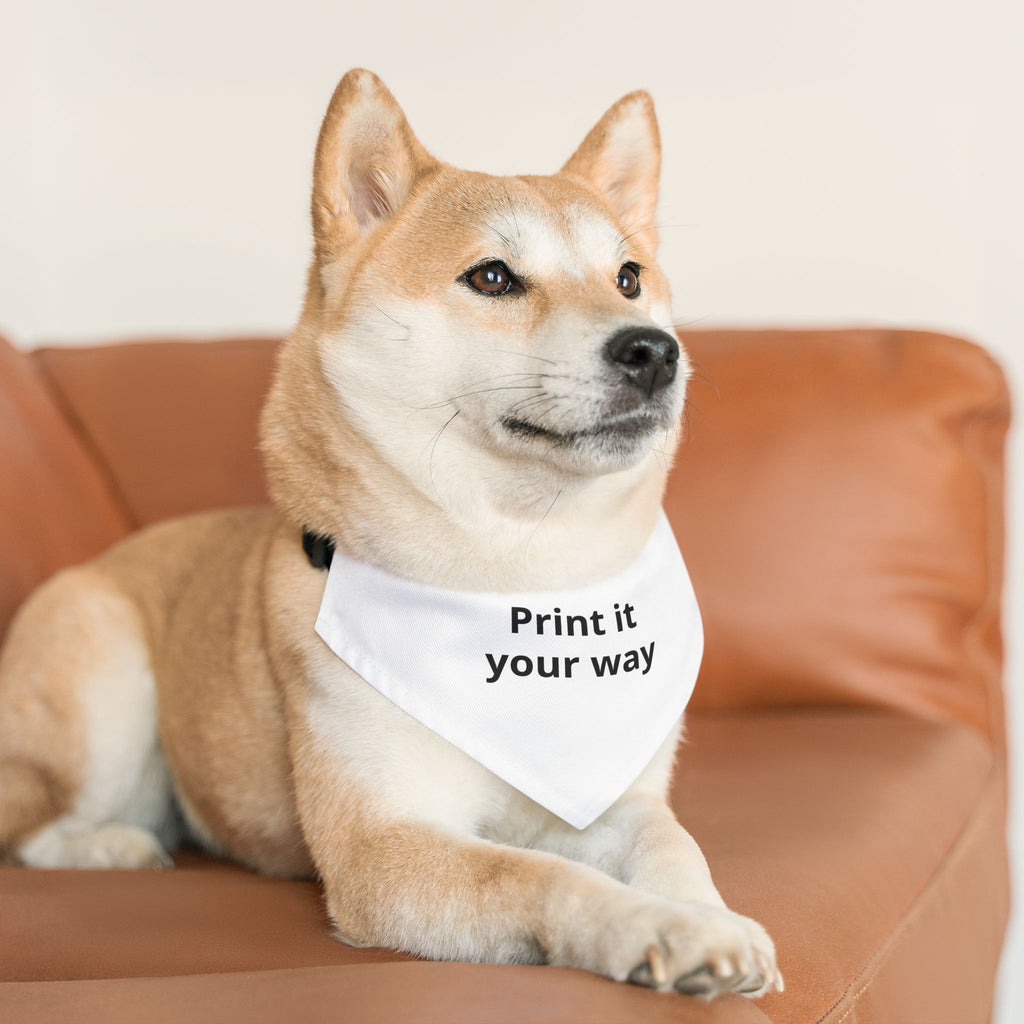 Customizable Pet Bandana Collar — "Print it Your Way" Dog & Cat Accessory