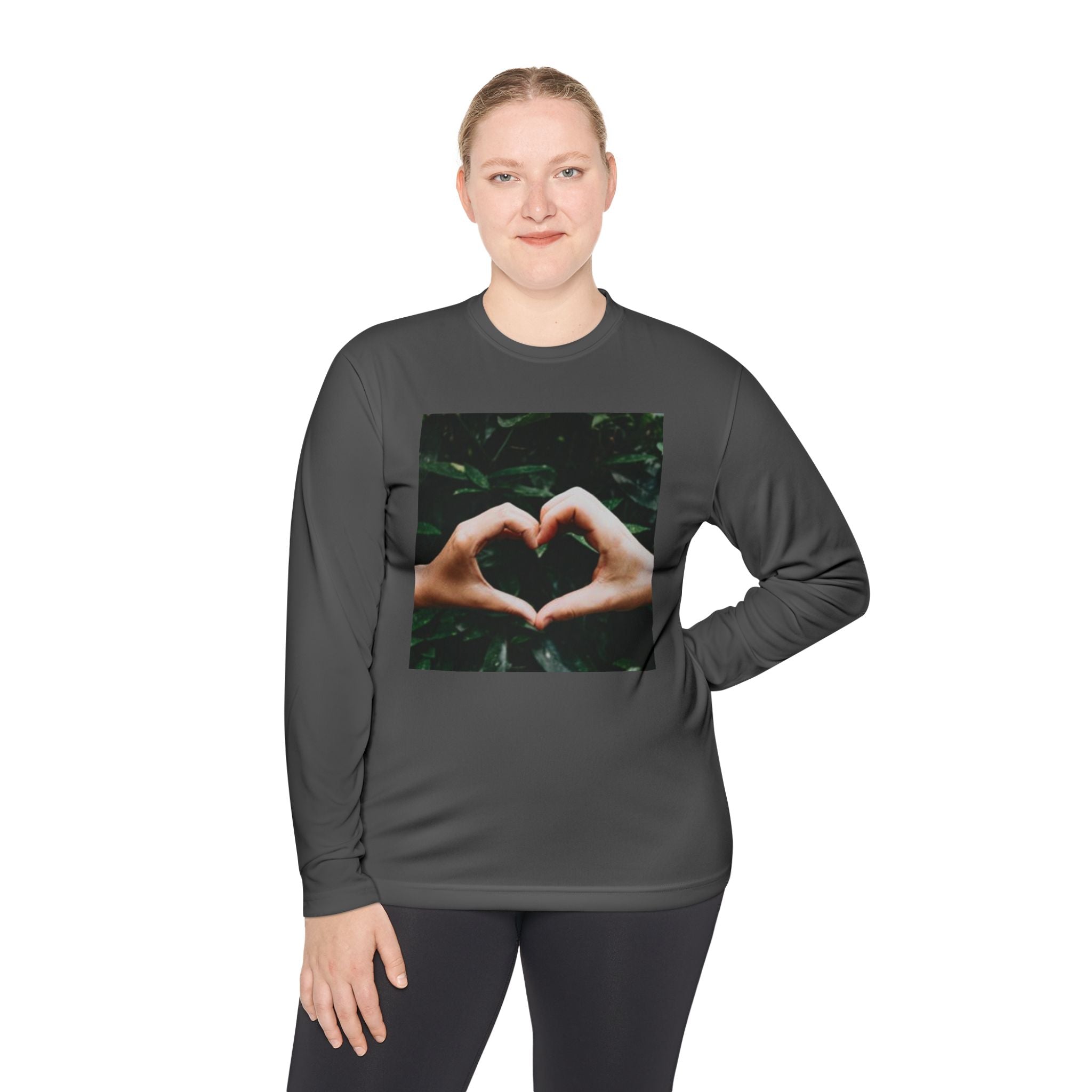 Long Sleeve Tee — Heart Hands Photo Print