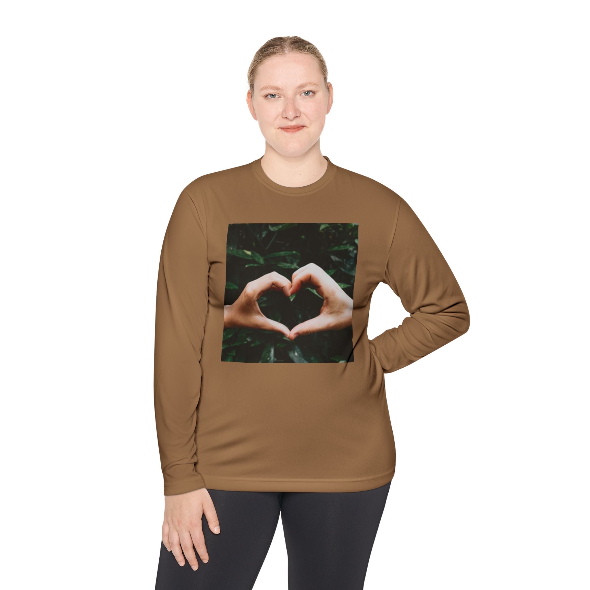 Long Sleeve Tee — Heart Hands Photo Print