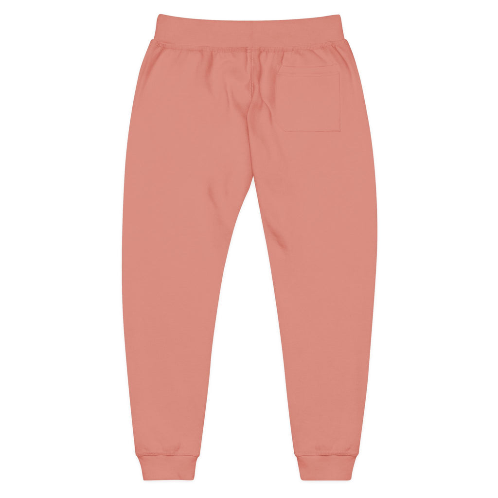 Embroidered Cozy Fleece Sweatpants — Coral Joggers with Pocket Patch — Christmas Gift for Him & Her | Fundraiser Event Gear