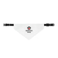 Service Dog Clip-On Bandana — White Pet Bandana with Paw & Cross