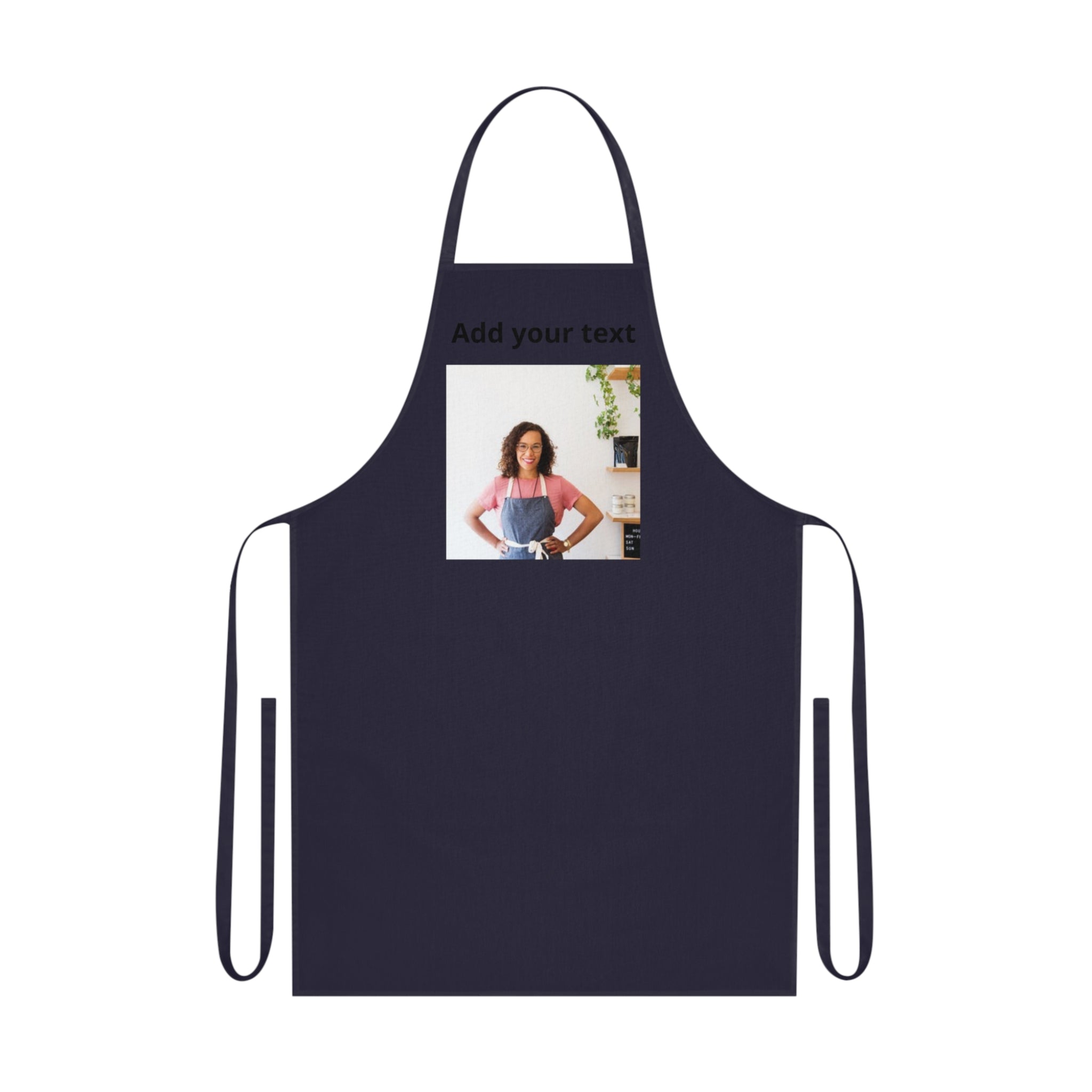 Personalized Photo Cotton Apron — Custom Kitchen Chef Gift