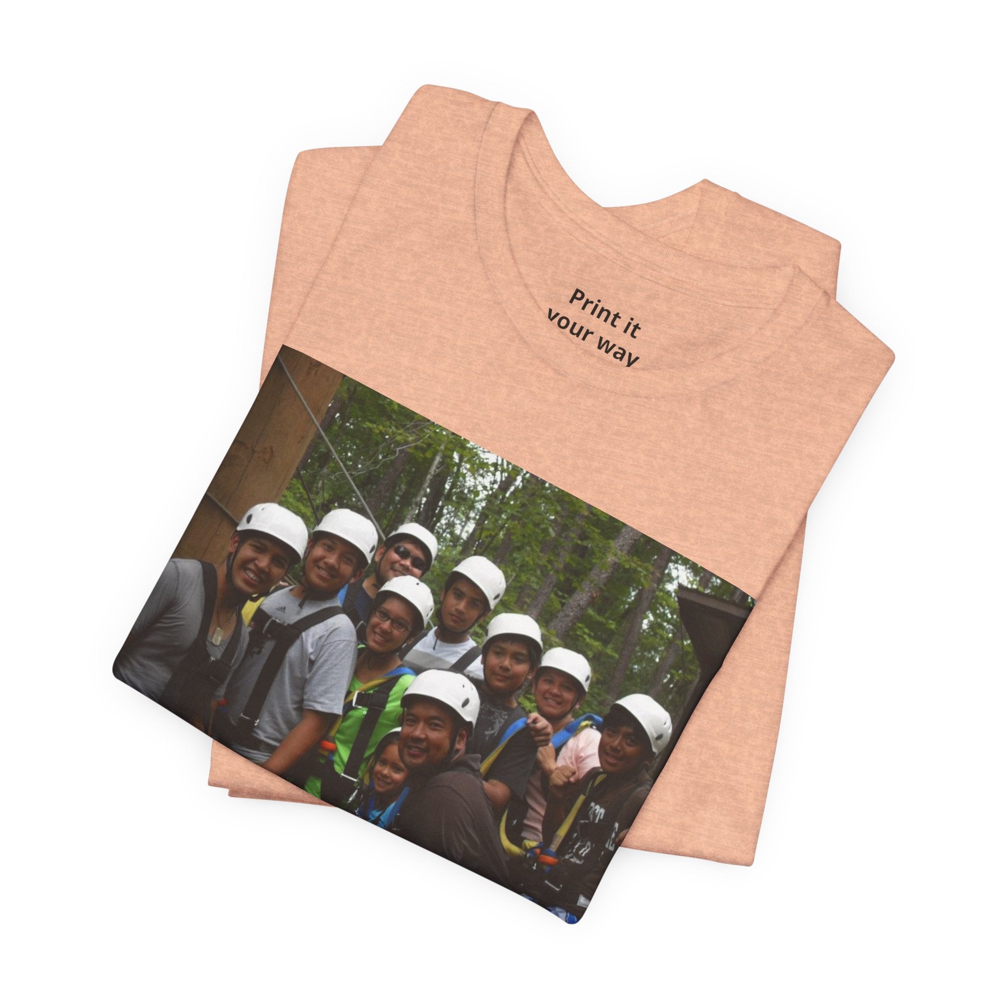 Custom Photo Tee — Add Your Message Personalized Group T-Shirt