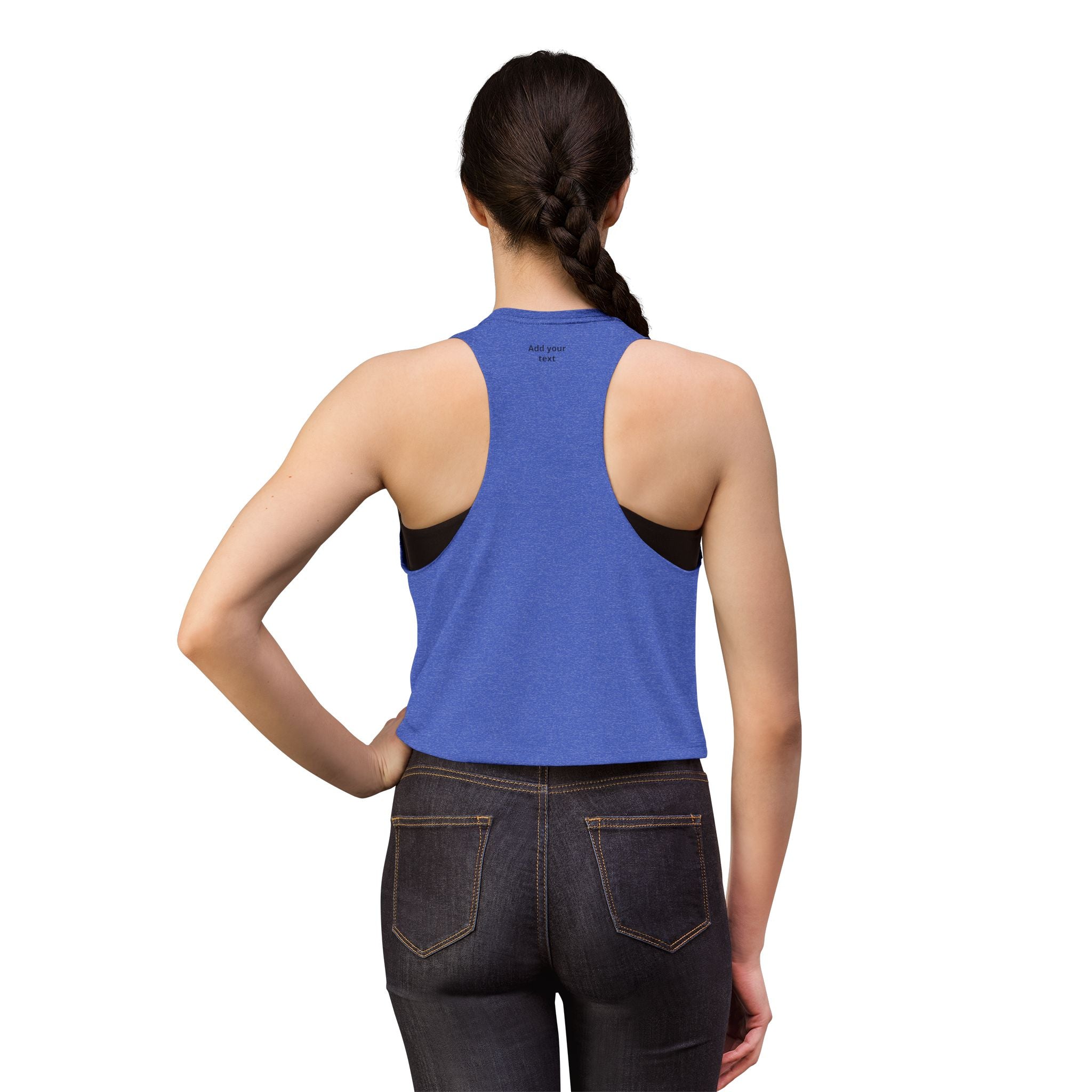 Custom Heart Arrow Crop Top — Add Your Text Personalizable Women's Tank — Valentine's Day & Fundraiser Event Gift for Her