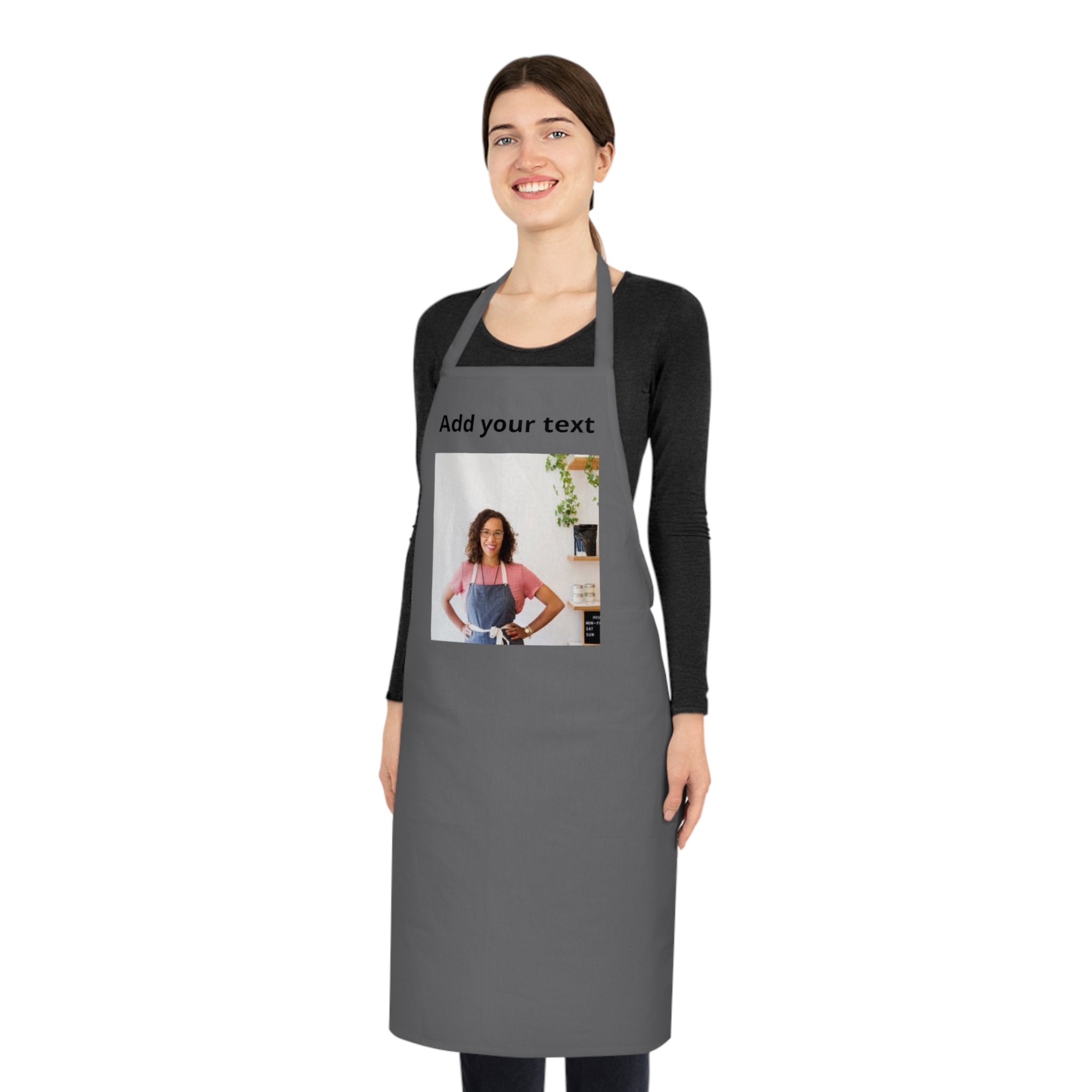 Personalized Photo Cotton Apron — Custom Kitchen Chef Gift