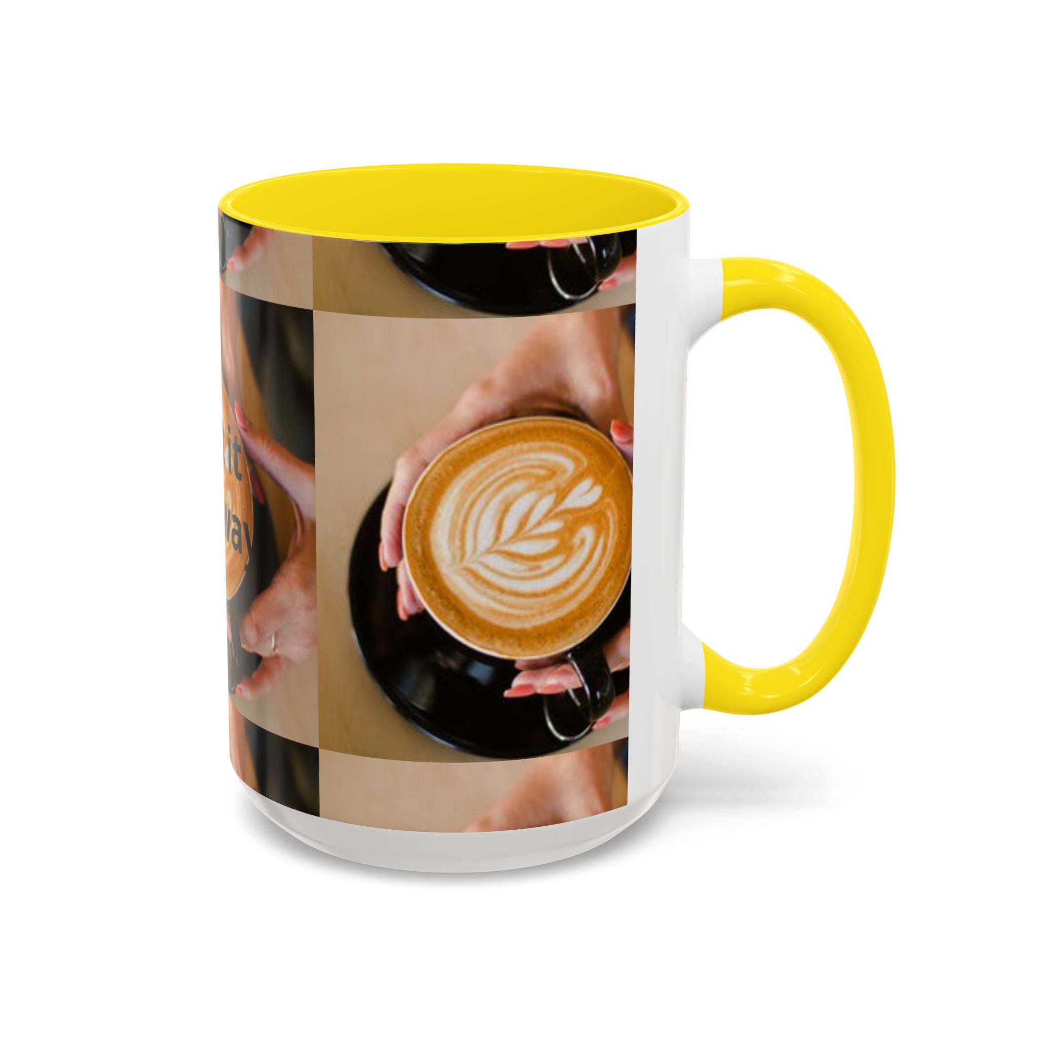 Latte Art Coffee Mug — Barista Hands Holding Latte (11/15 oz)