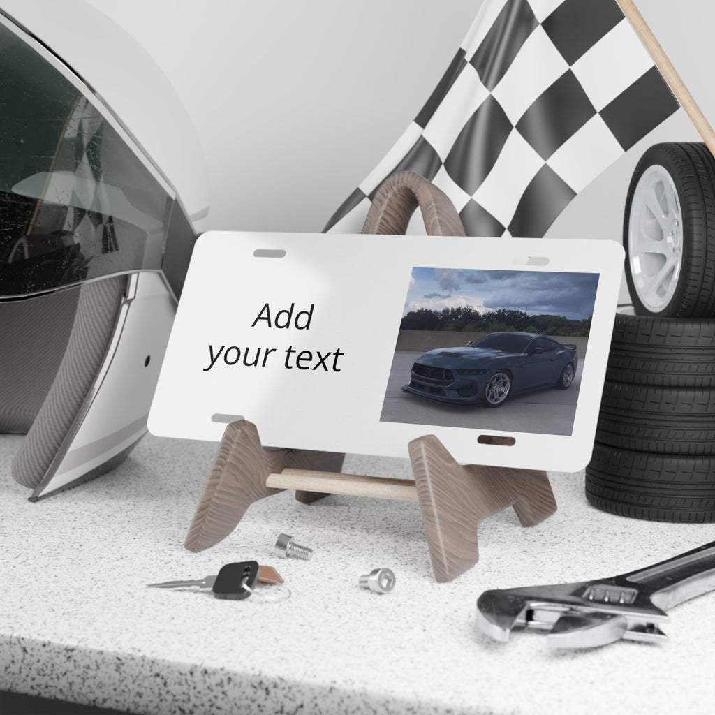 Custom Vanity License Plate - Personalized Photo & Text Printable Aluminum Plate