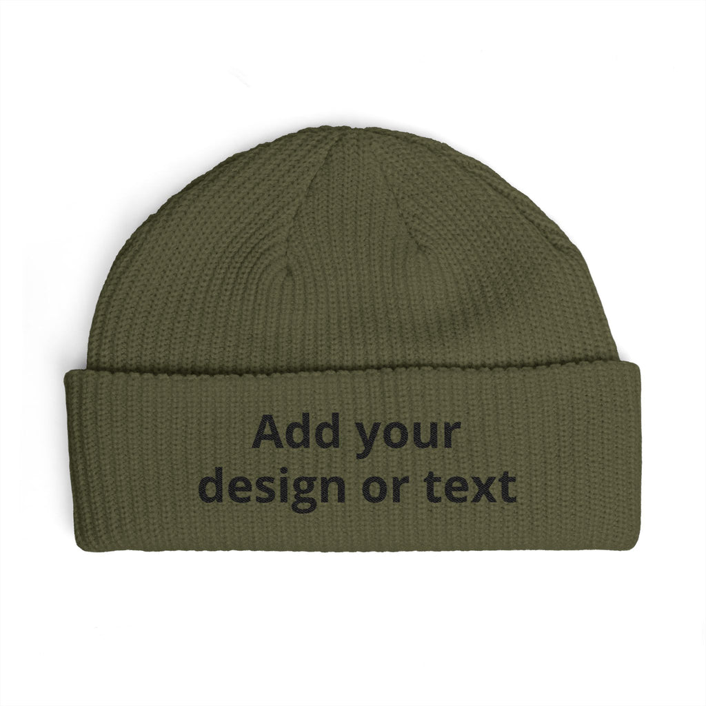 Custom Cuff Beanie — Personalized Knit Hat with Your Text or Design